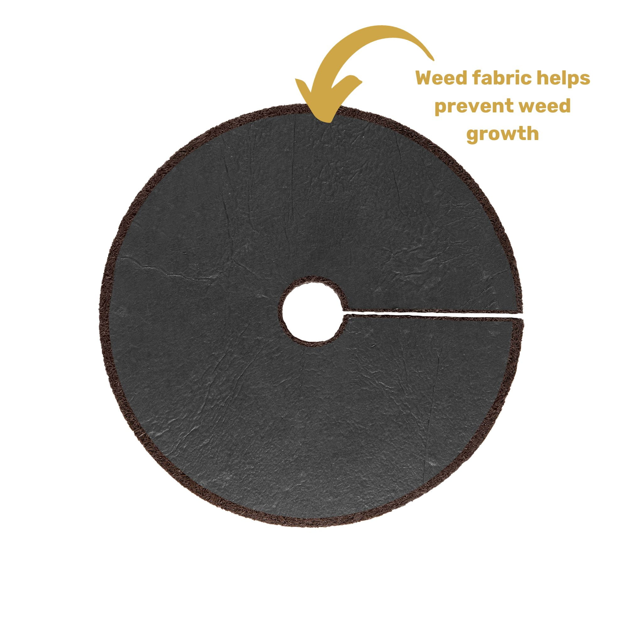 GroundSmart Rubber Mulch Tree Ring, Weed Barrier and Erosion Control (Brown, 24 in, 3 Pack) al311