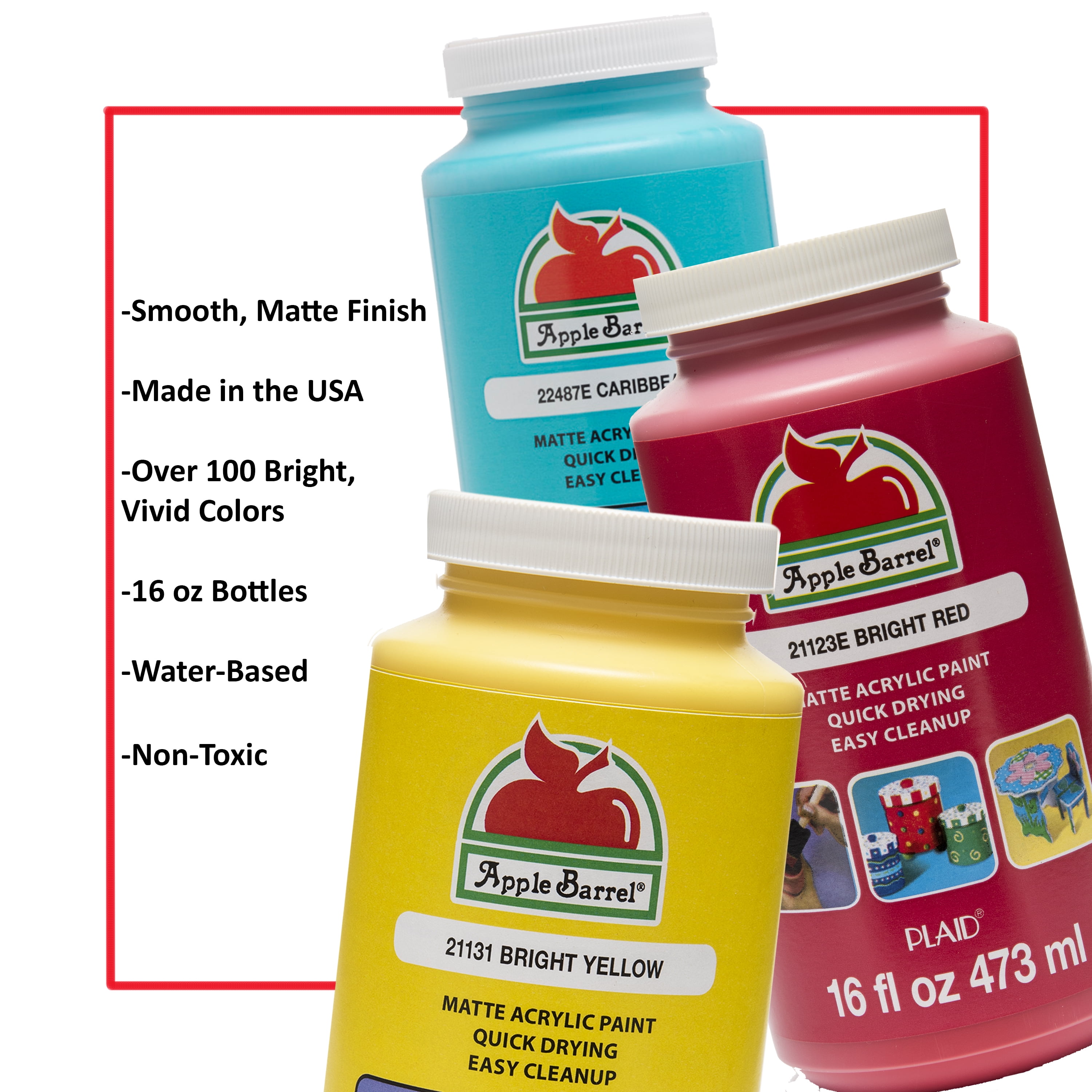Apple Barrel Acrylic Craft Paint, Matte Finish, Caribbean (Blue, 16 fl oz) f9sog