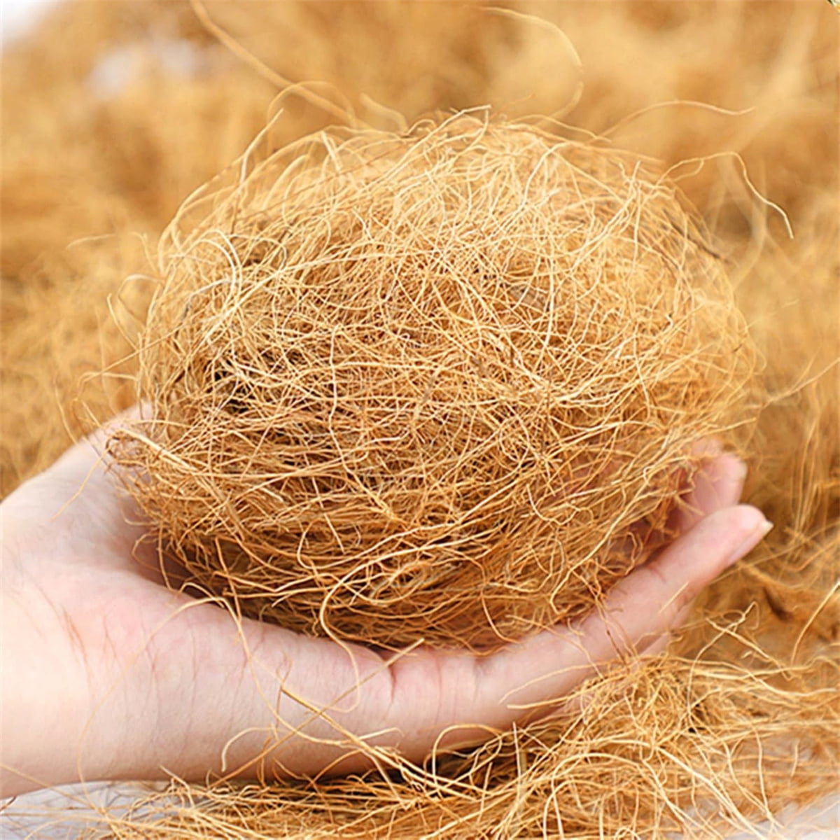 QZS Natural Coconut Coir Fiber Substrate for Plants and Pet Bedding (Brown, 8.8 oz) vr9vt