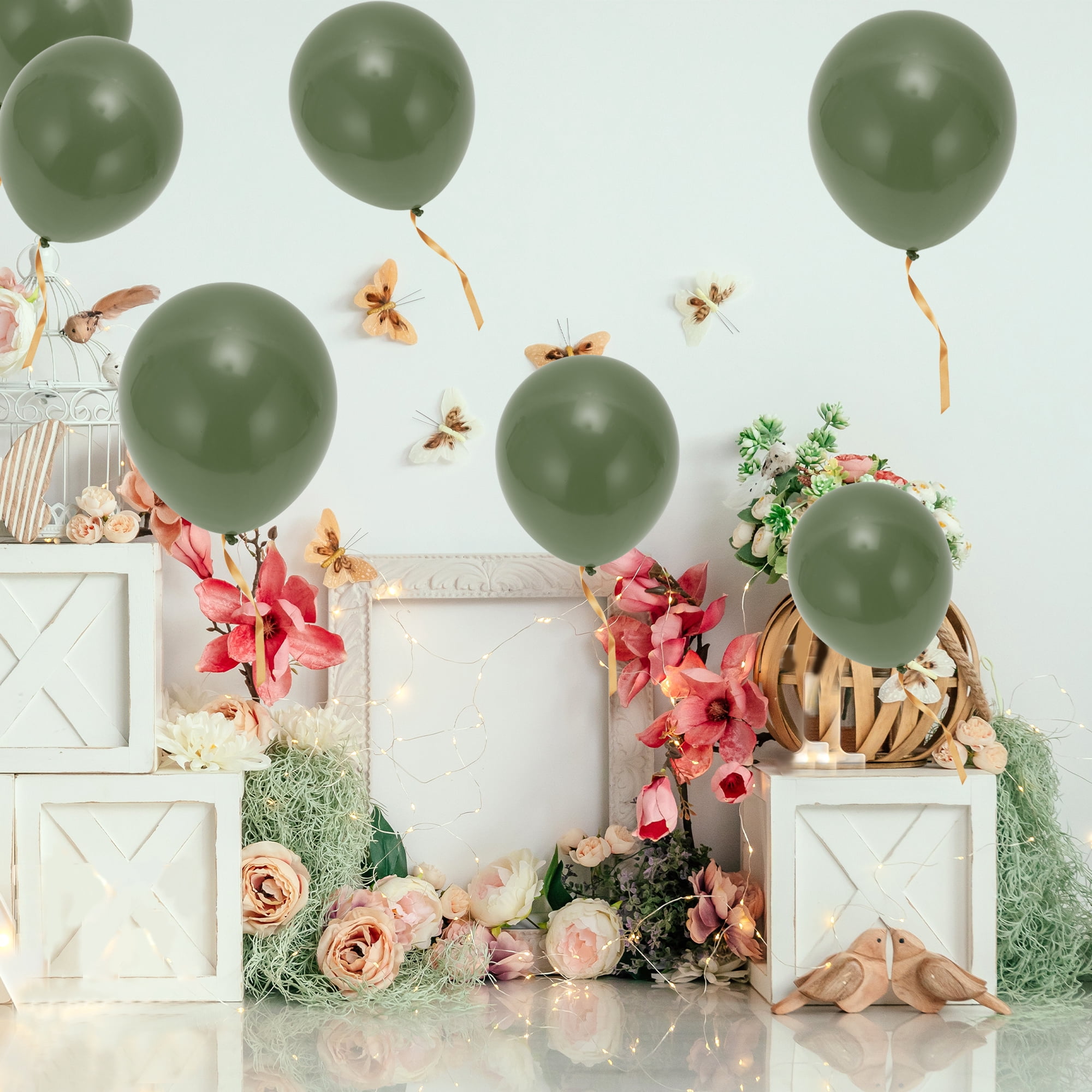 Unique Bargains Latex Party Balloons for Birthday Wedding Decorations (Green, 20 Pack, 10 in) 9rhk6