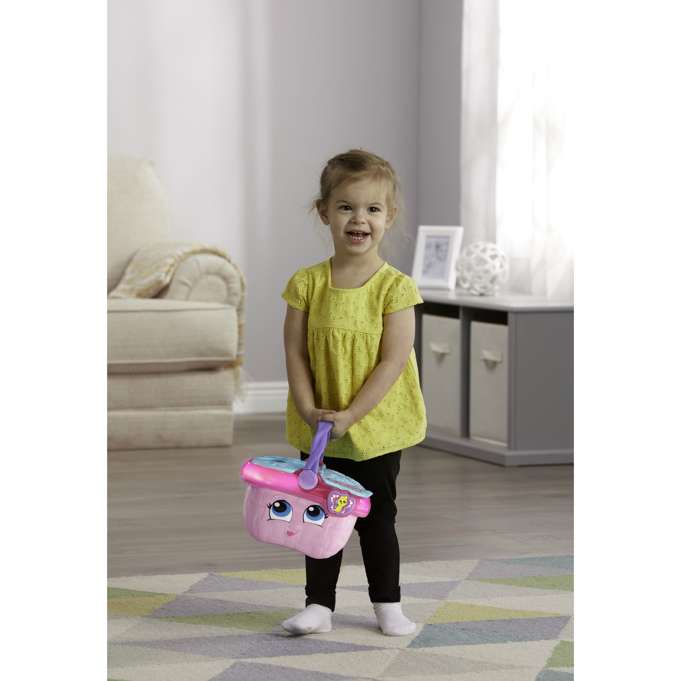 LeapFrog Shapes & Sharing Picnic Basket Interactive Learning Toy (Multi-Color, 15-Piece Set) 8ca1m
