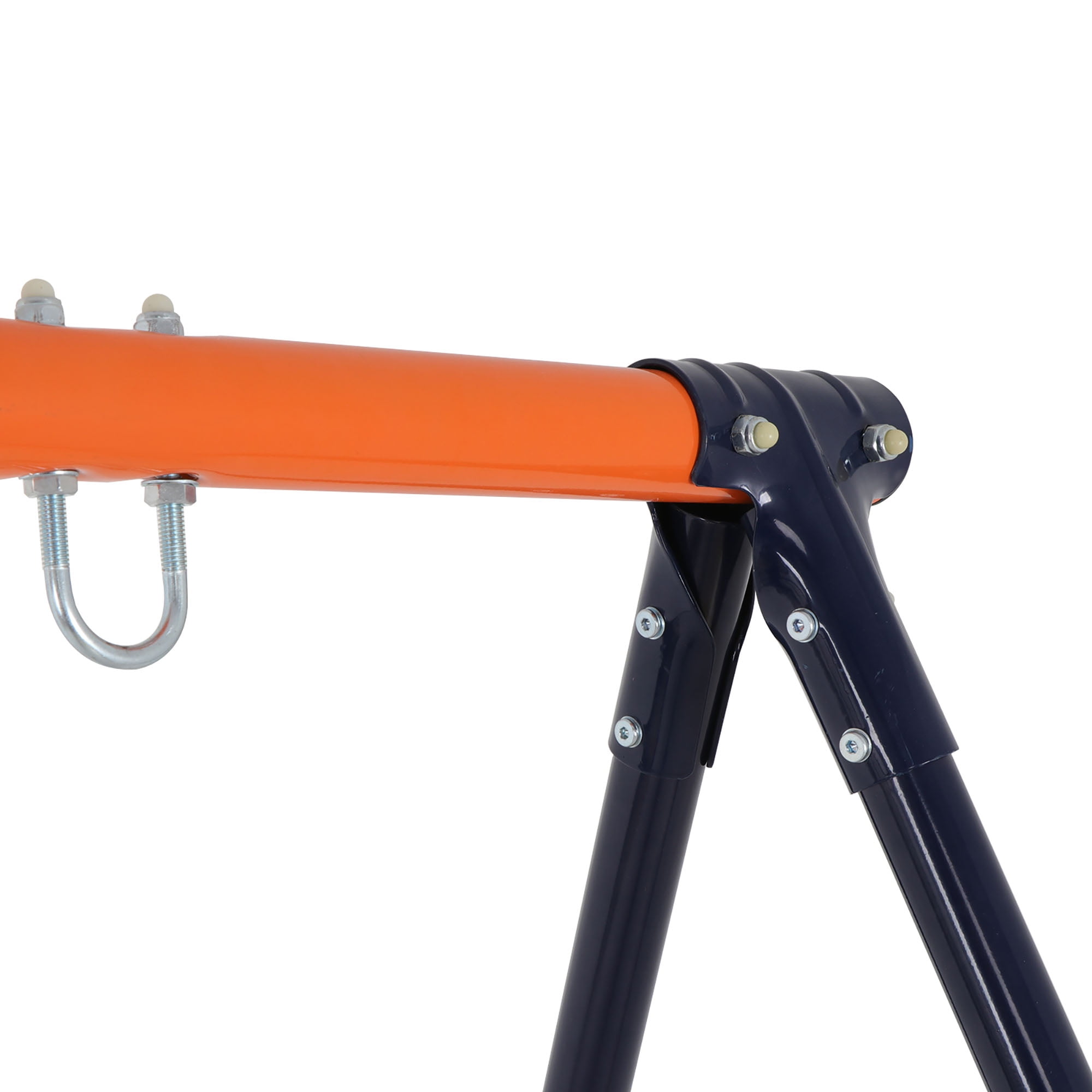 ZenStyle Outdoor Metal Swing Set Frame Heavy Duty A-Frame Stand (Black, 87 in x 64 in x 71 in) vr0xd