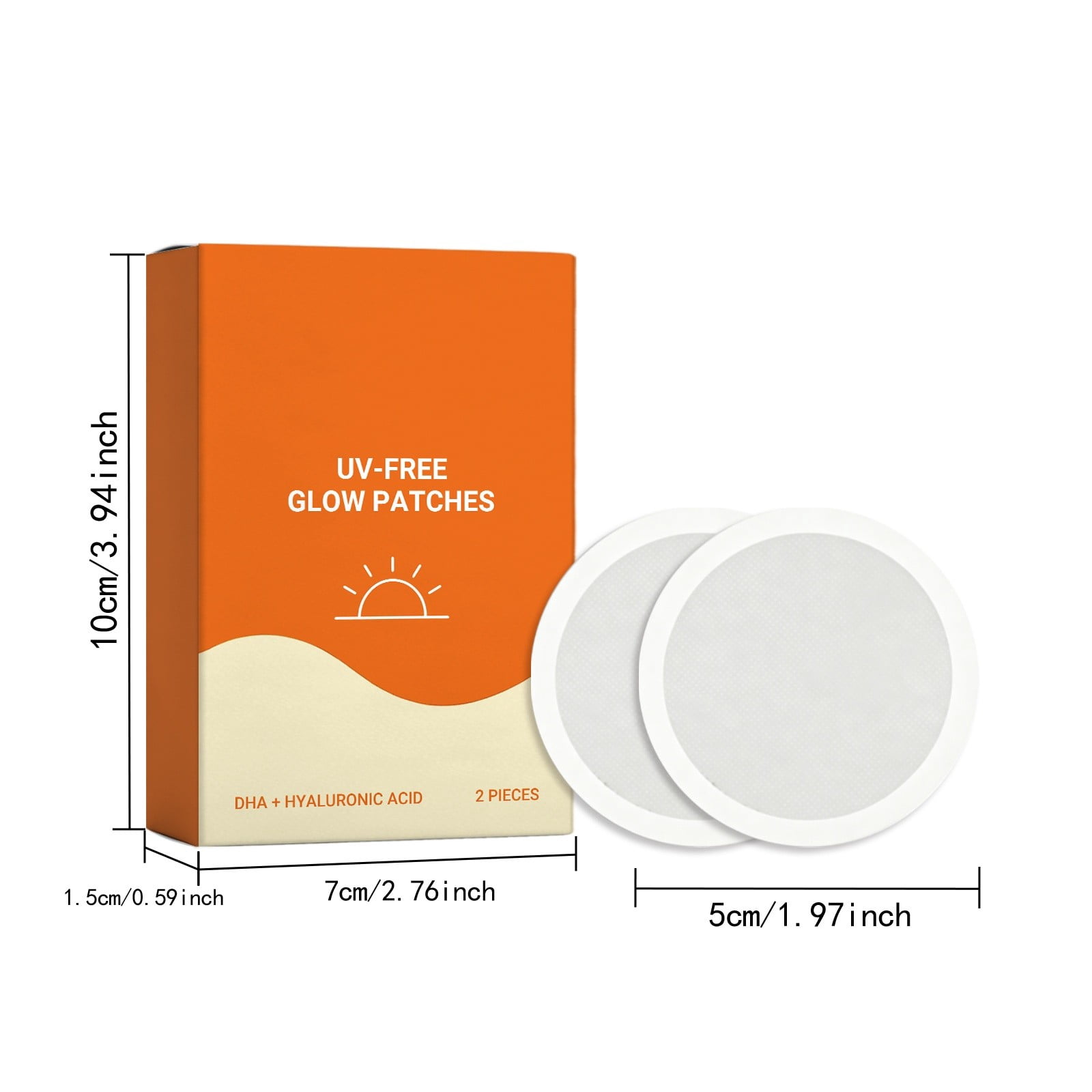 XMMSWDLA Sunless Tanning Patch, Self-Tanning Body Sticker for Natural Glow (2 Pack) t3ctb