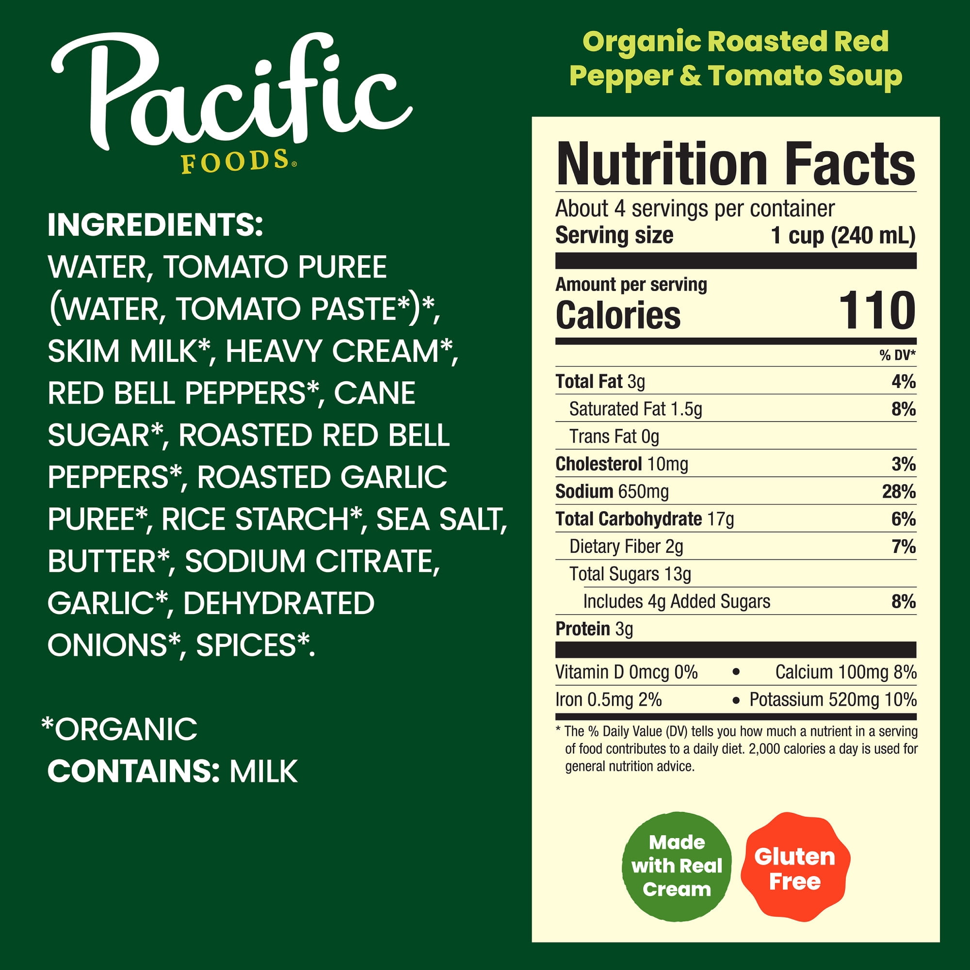 Pacific Foods Organic Roasted Red Pepper and Tomato Soup (Red, 32 oz) tp2rn