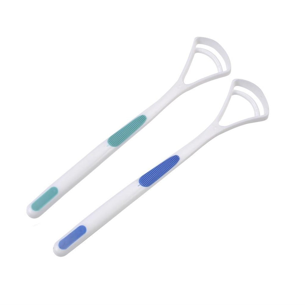 Skegnu Tongue Scraper Cleaner Brush for Oral Hygiene and Fresh Breath (Green, 2 Pack) xec58