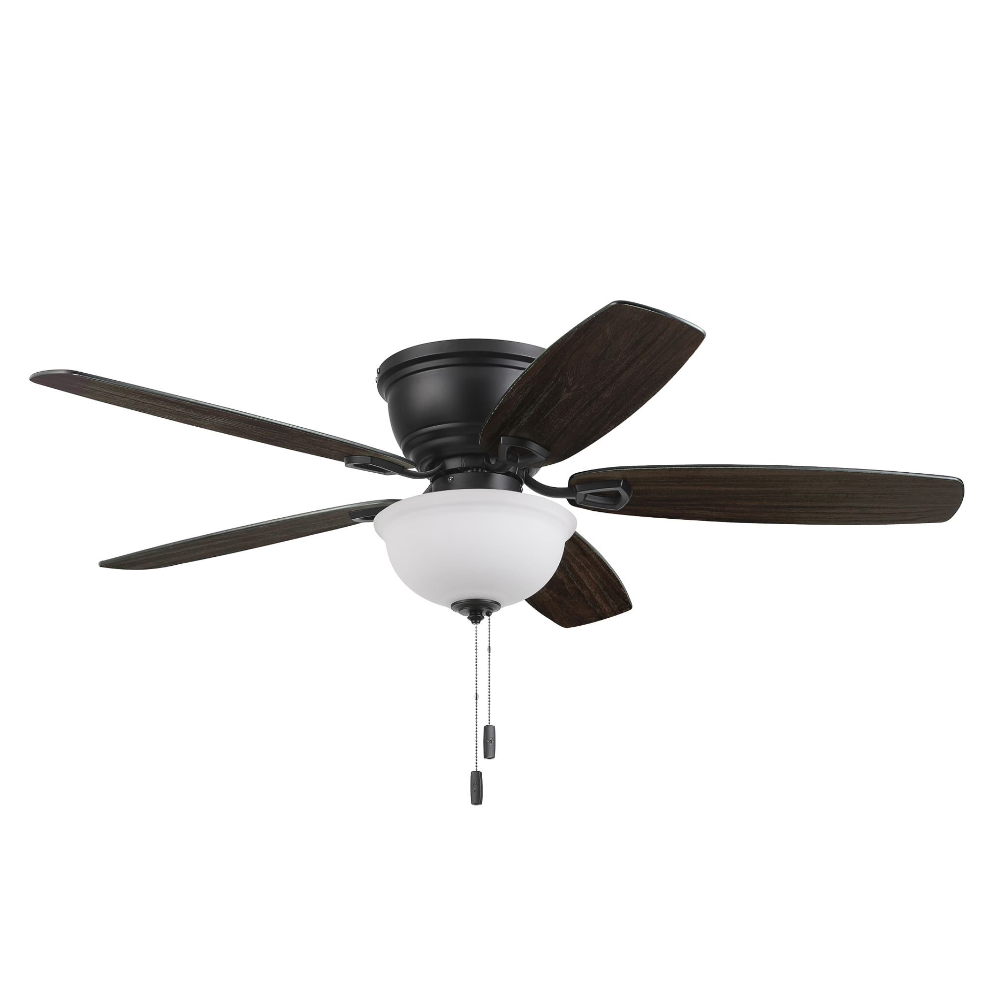Honeywell Rockford 52 in Traditional Indoor Ceiling Fan with Light, Reversible Motor (Black, 52 in) 205xn