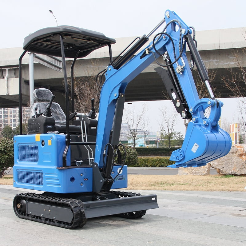 MachPro 1.8 Ton Mini Excavator with Kubota Diesel Engine, Hydraulic Pilot Controls, Compact Design for Landscaping (Blue, 2800 lb Dig Force) h7hou
