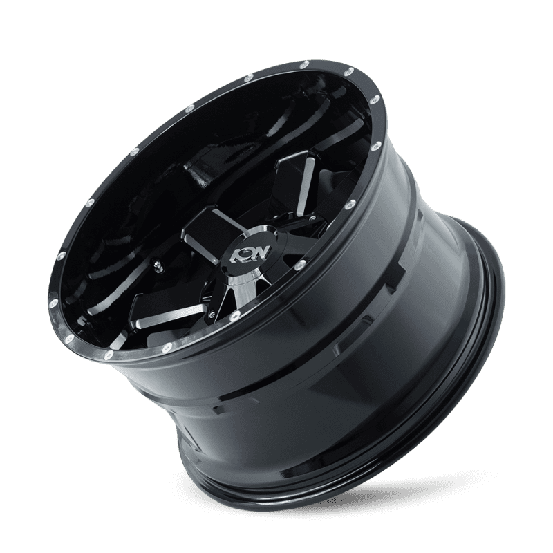 Ion 141 Alloy Wheel 17x9 in (Gloss Black Milled, 5x127/5x139.7 Bolt Pattern) fz9hf