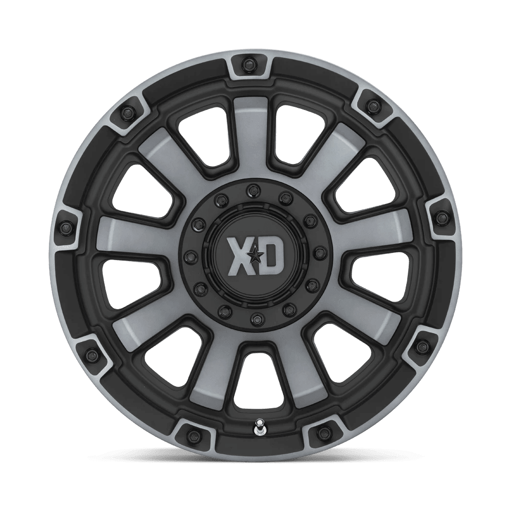 XD XD852 Gauntlet Aluminum Wheel (Satin Black with Gray Tint, 20x9 in) wch44