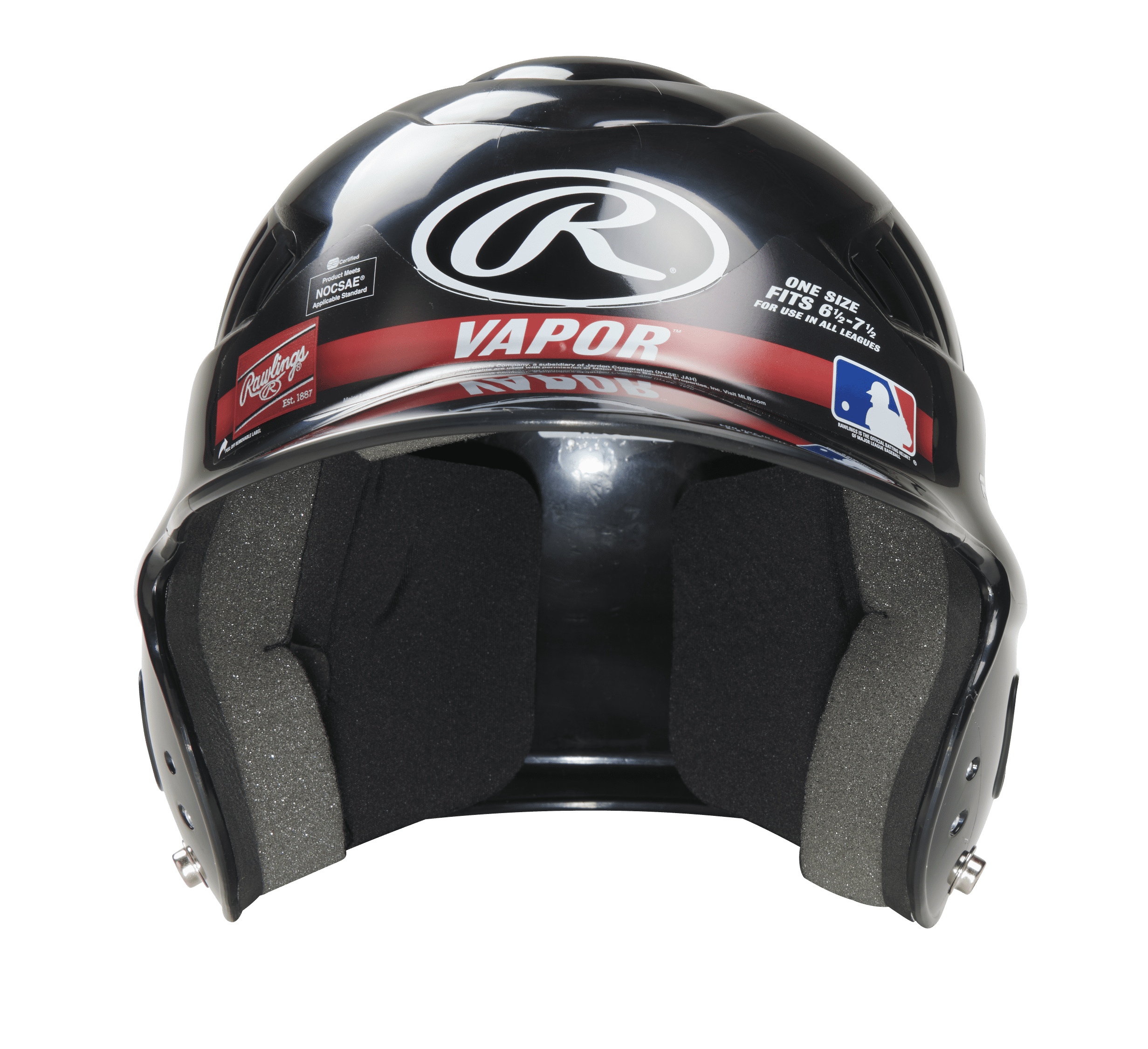 Rawlings Vapor Youth Baseball Batting Helmet with COOLFLO Design (Black, 6 1/2 in - 7 1/2 in) uik74