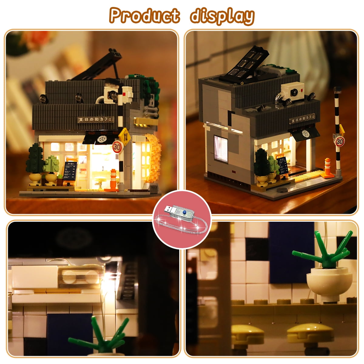 CaDA Summer Breeze Coffee Shop Building Set, Modular Architecture Model (1116 Pieces) rc7du