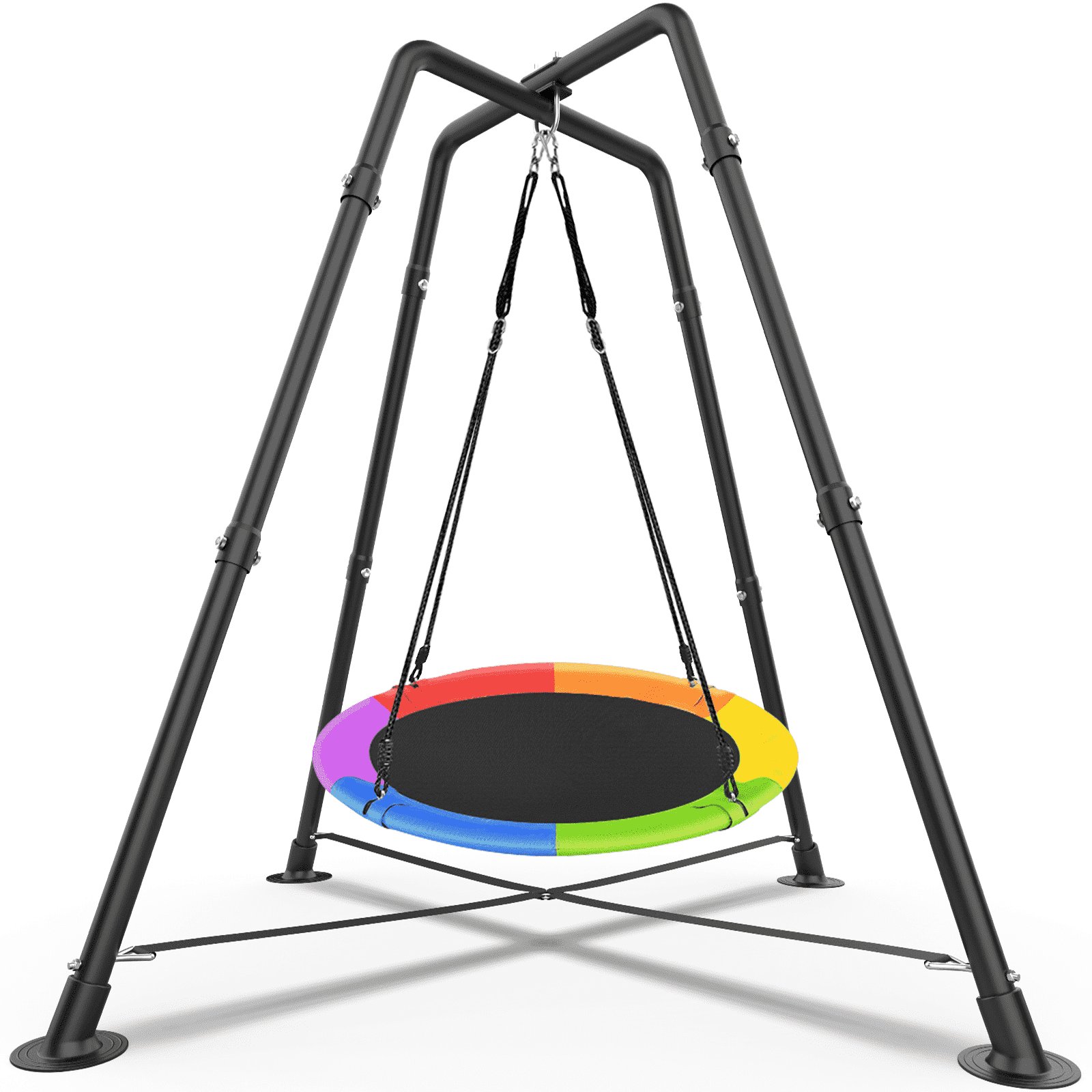 G TALECO GEAR Saucer Swing Set with Stand, Heavy-Duty Indoor Outdoor Kids Play Equipment (35 in, 330 lb) 5bg60