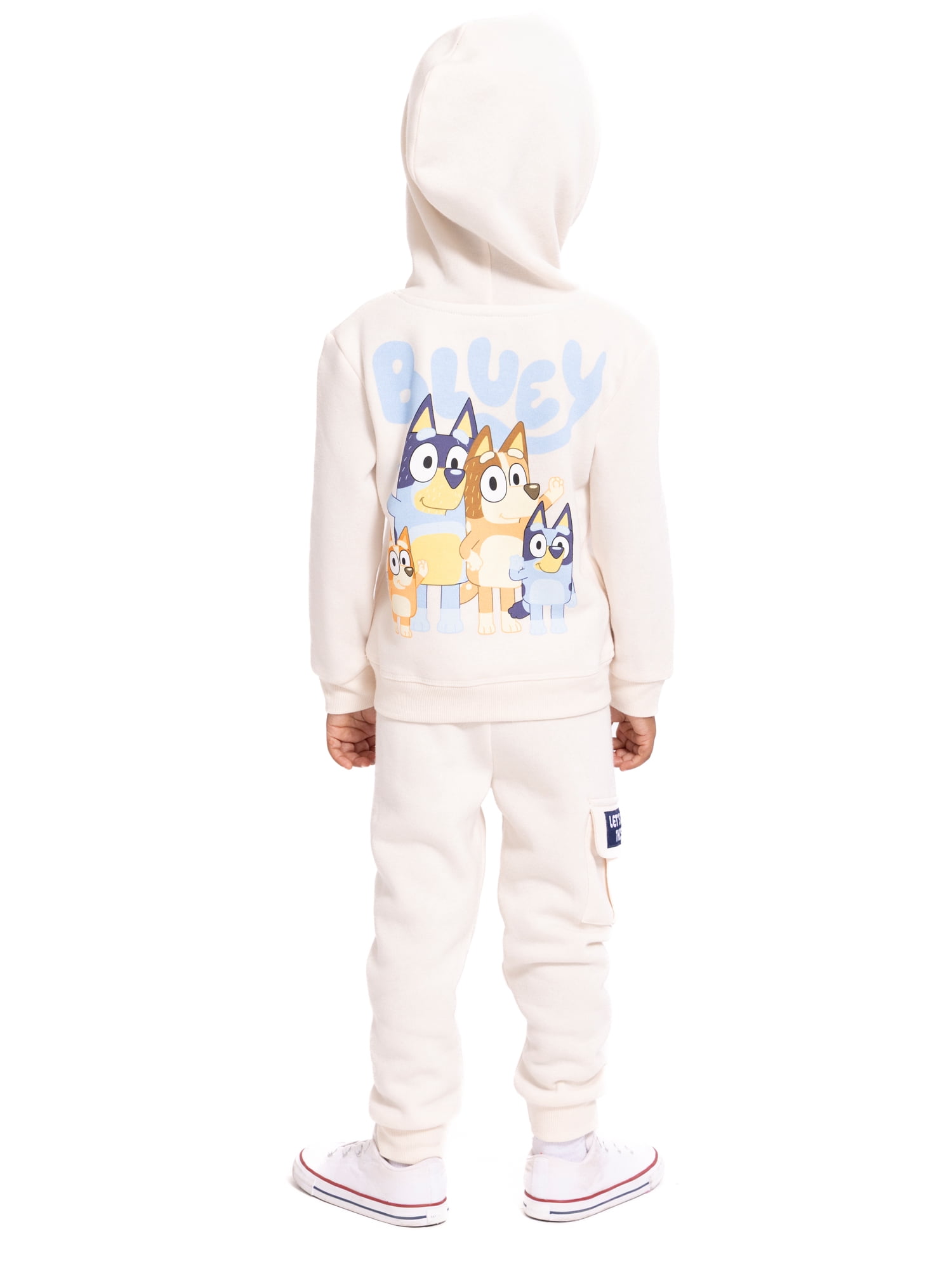 Bluey Toddler Boys' Graphic Hoodie and Jogger Pants 2-Piece Set (Grey, 5T) e7sai