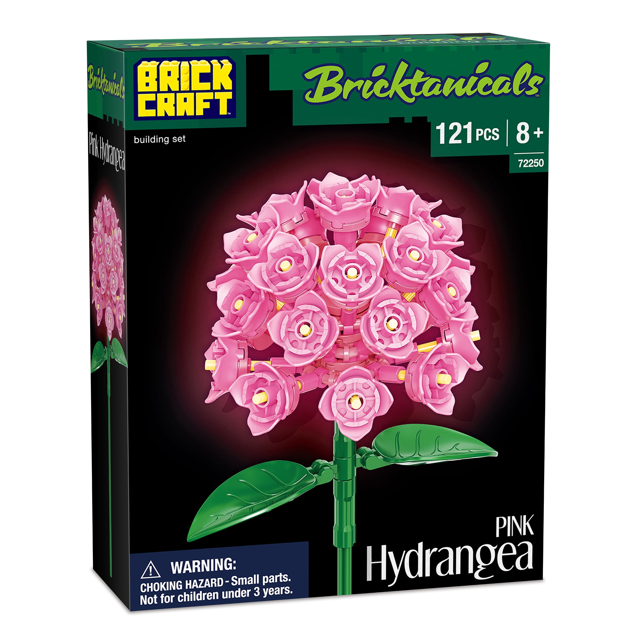 Brickcraft Pink Hydrangea Building Block Set (121-Piece Set) 94zga