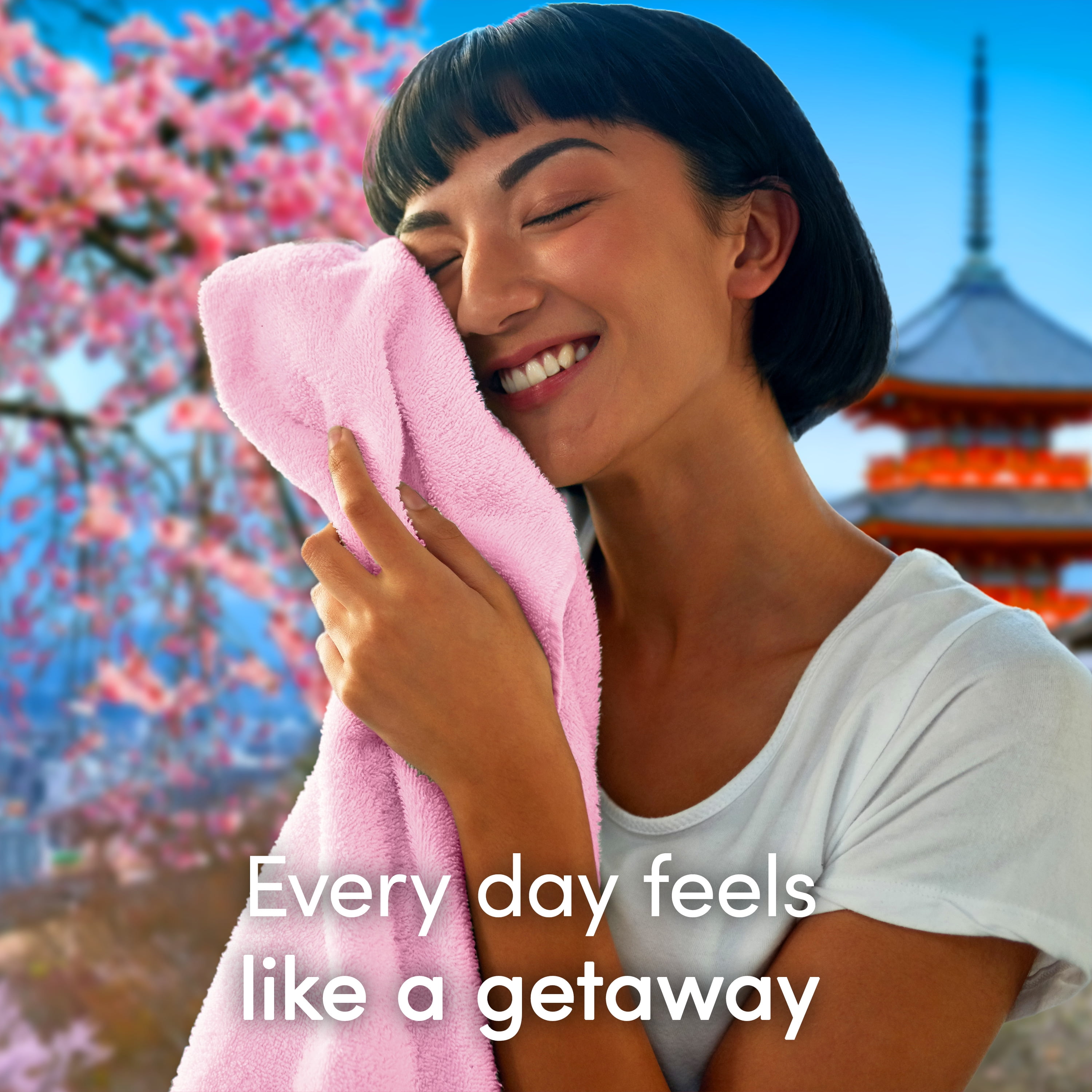 Downy Romantic Getaways Liquid Fabric Softener, Date in Kyoto Floral Scent (38 fl oz) rm0k8