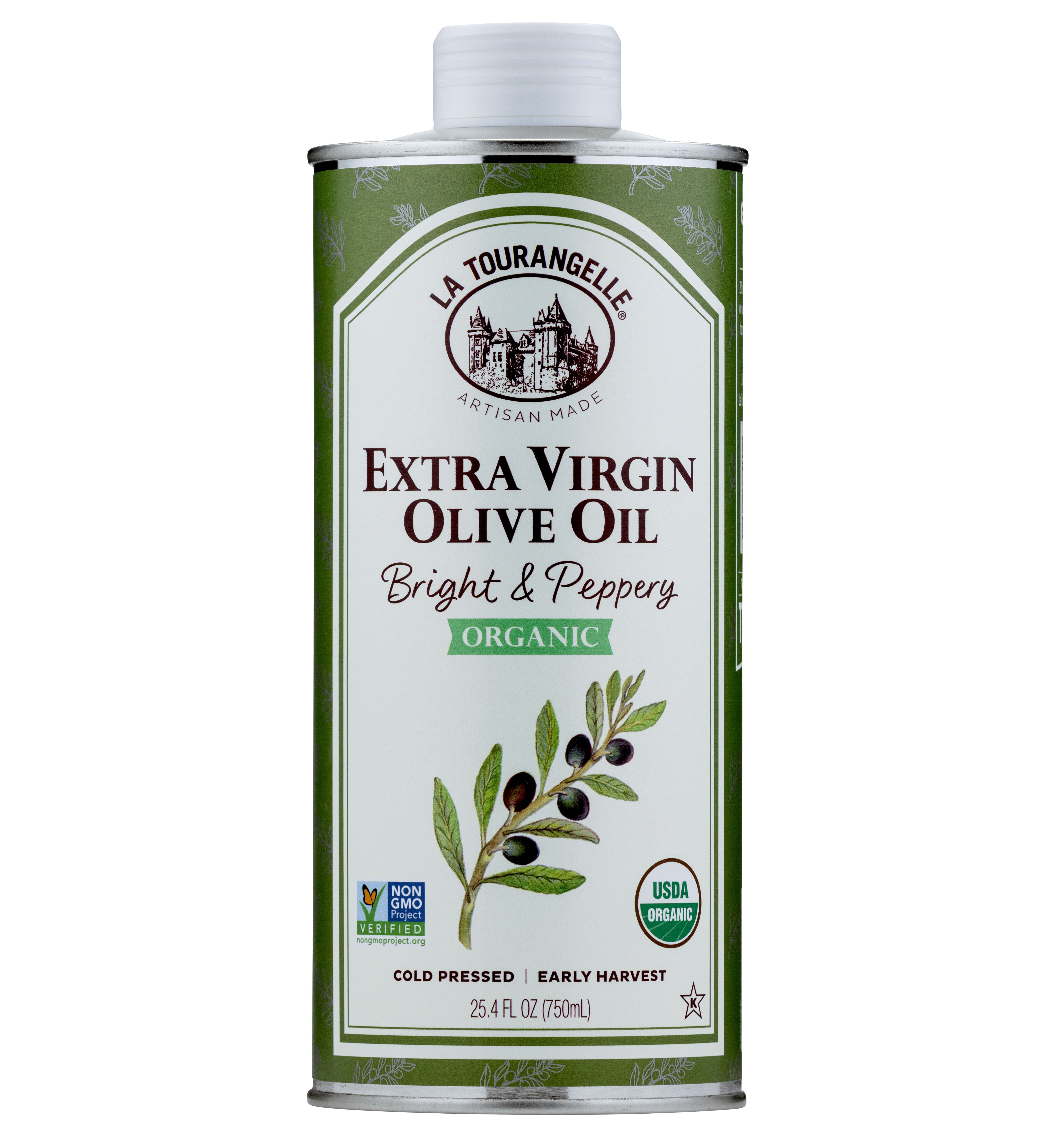 La Tourangelle Organic Extra Virgin Olive Oil, Cold-Pressed Gourmet Cooking Oil (25.4 fl oz) 72vmc