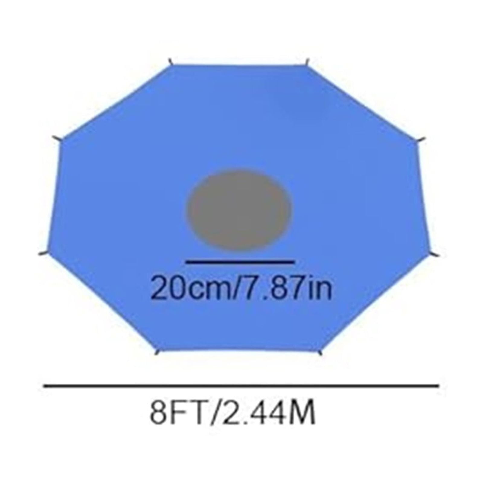 Holloyiver Trampoline Shade Cover, UV-Resistant Canopy for Outdoor Backyard Play (Blue, 12 ft) alql9