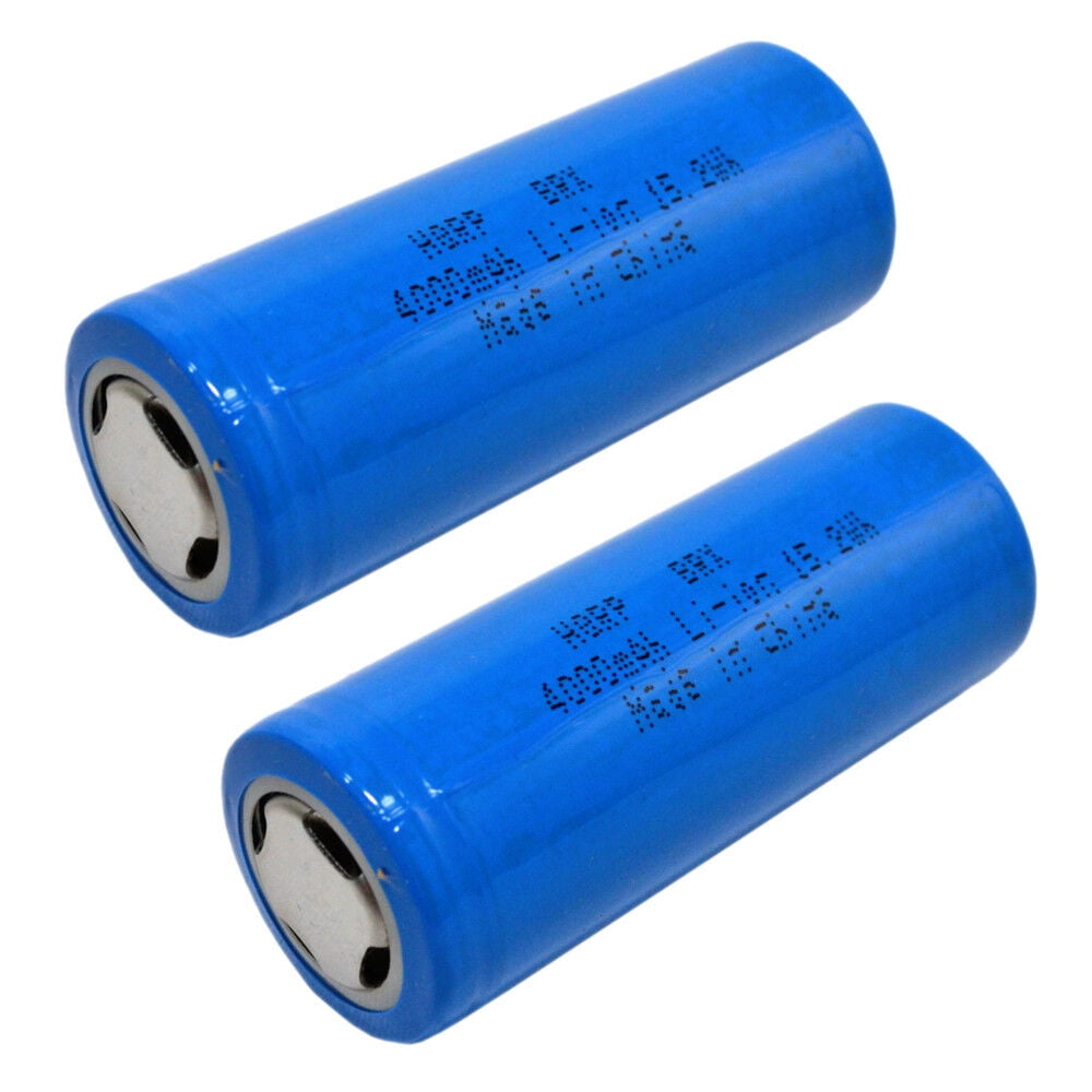 HQRP 4000mAh Rechargeable Li-Ion Battery 2-Pack for LED Flashlights (3.7V, 2-Pack) tavyl