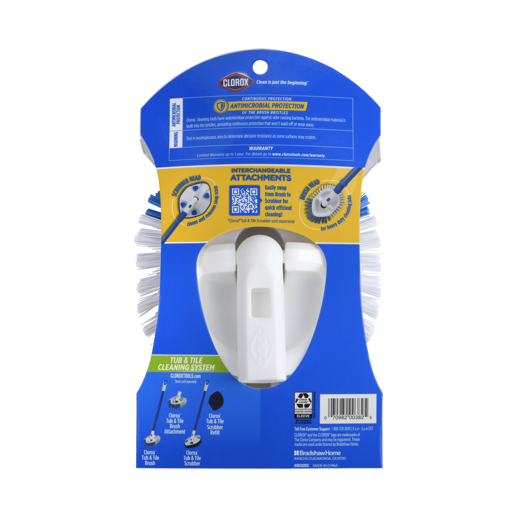 Clorox Tub & Tile Brush Replacement Head (White, 1 Pack) dj9lx