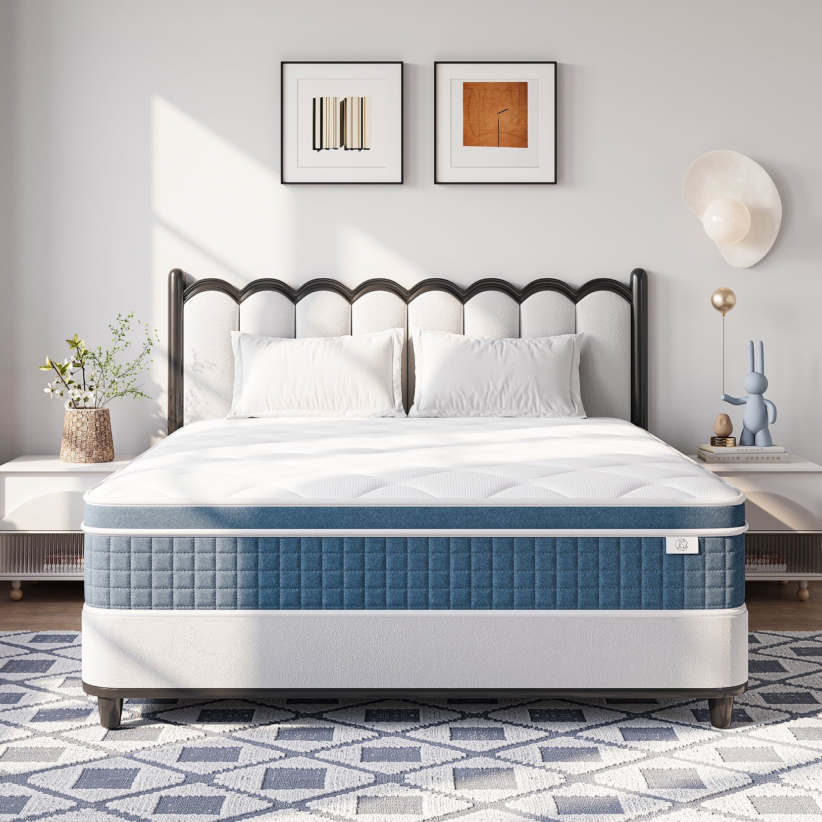 Neche 10 in Twin Hybrid Mattress, Memory Foam and Pocket Spring Bed with Medium Feel (Twin, 10 in) px33c