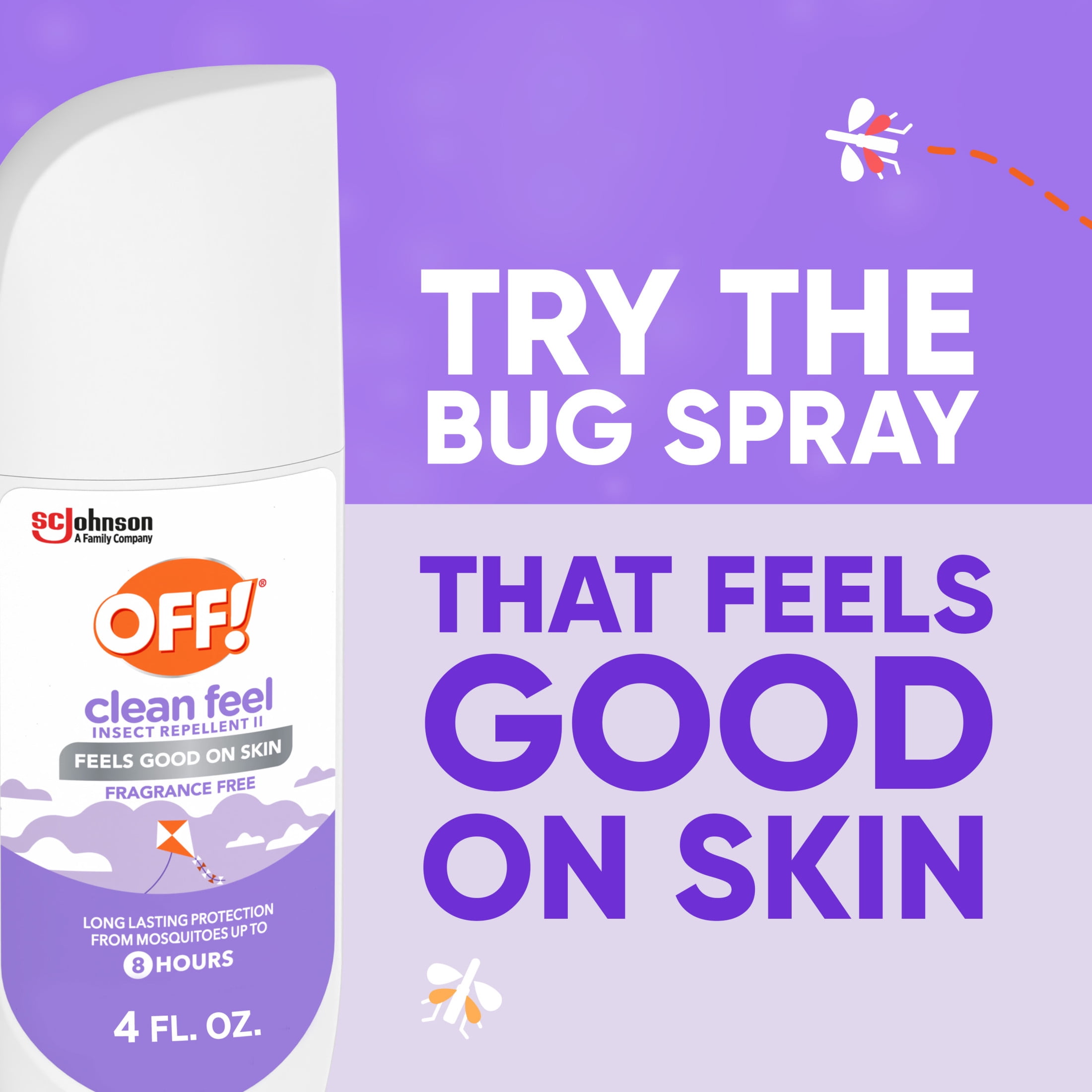 OFF! Clean Feel Picaridin Mosquito Repellent Spritz, Fragrance Free Bug Spray (4 oz) klq5i