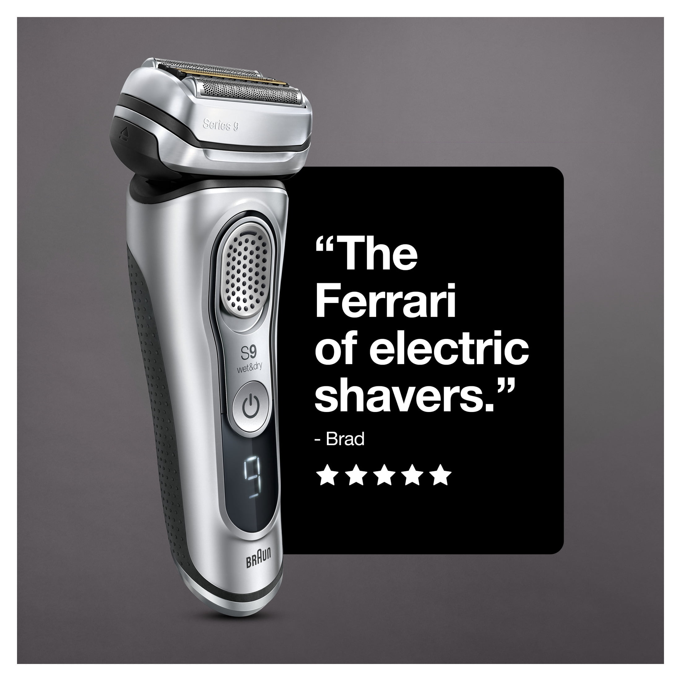 Braun Series 9 9370cc Electric Shaver for Men with Clean and Charge Station (Brown, 1 Count) pipkc