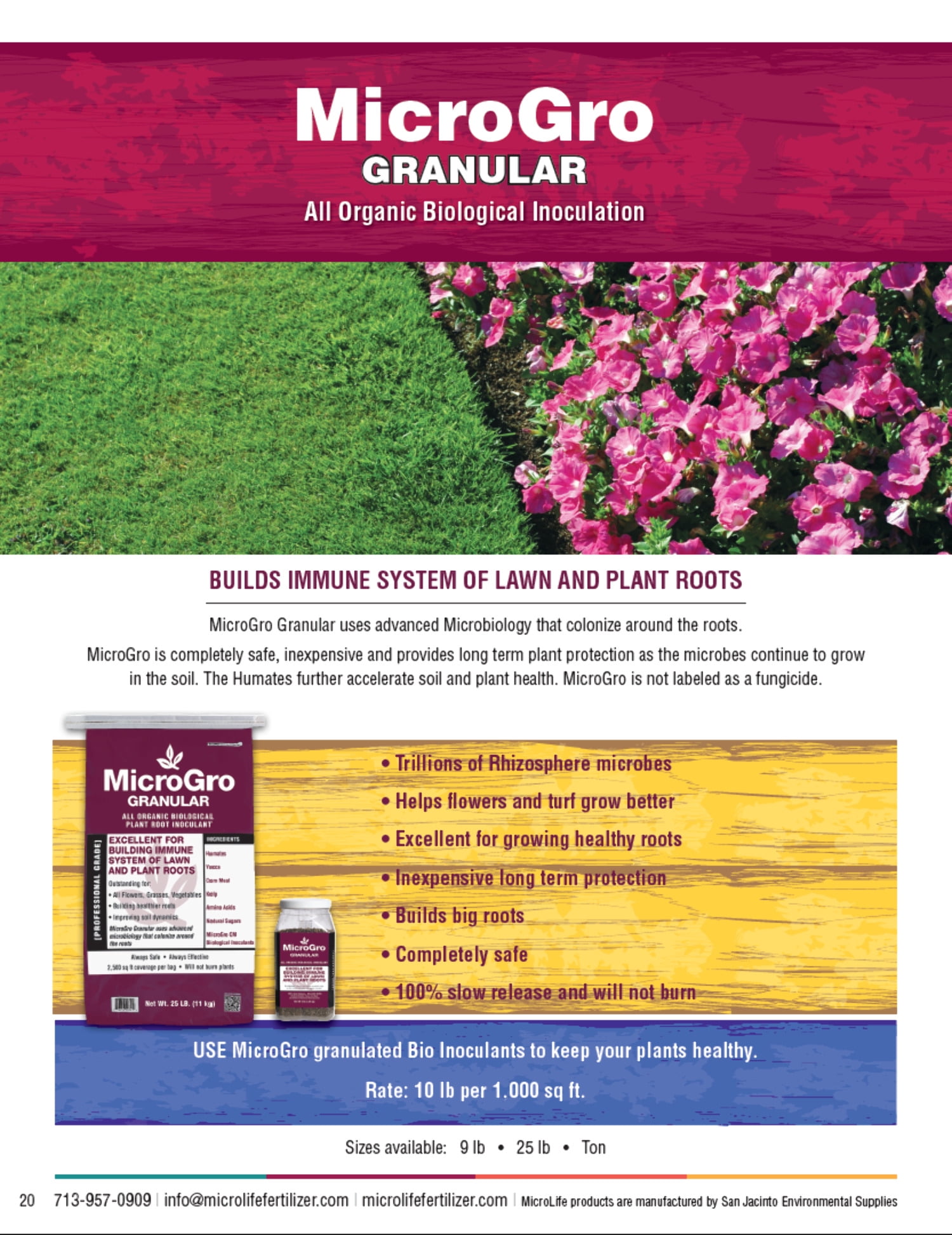 MicroLife MicroGro Bio Inoculant Organic Soil Amendment (25 lb) i35bj