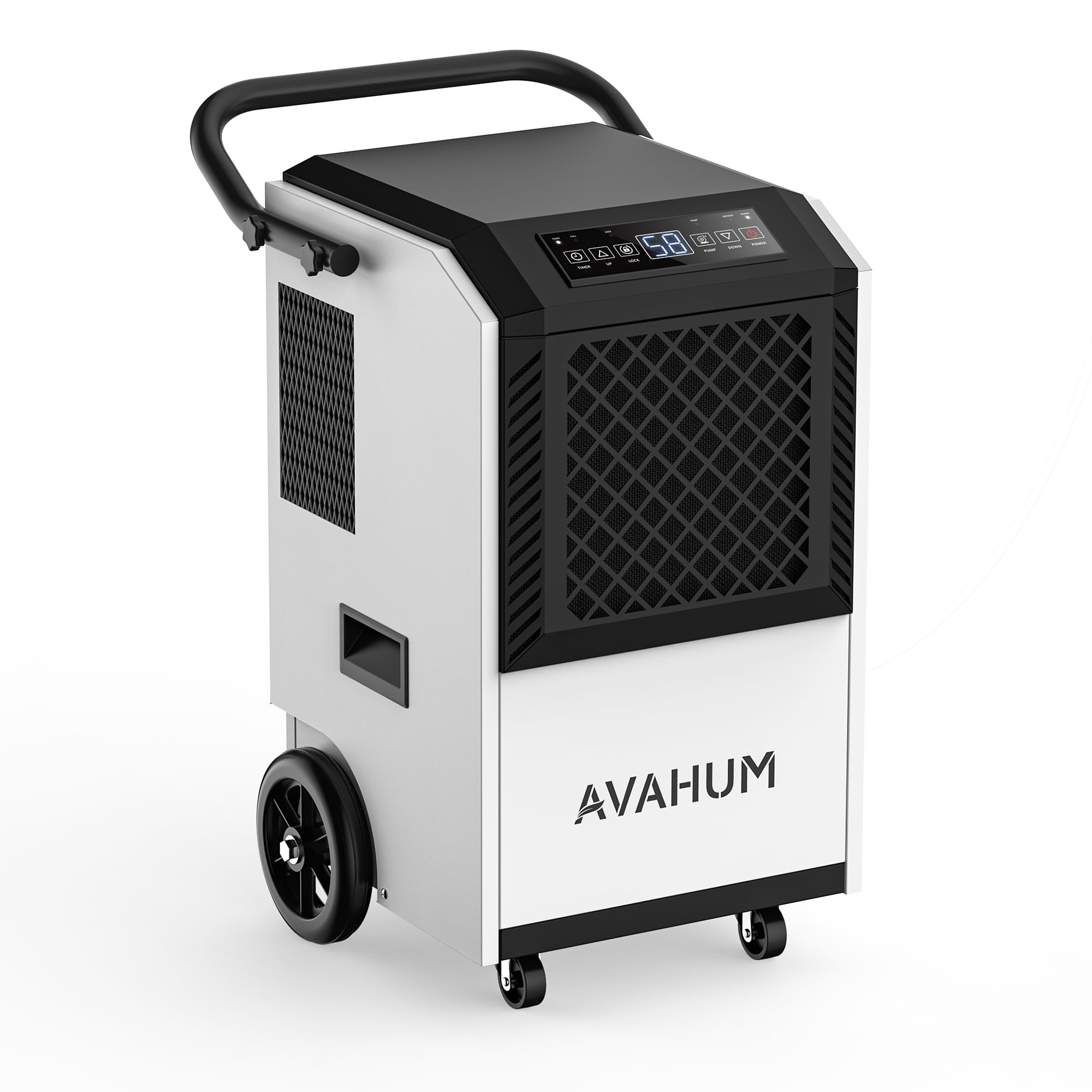 AVAHUM Commercial Dehumidifier with Pump for Basements and Job Sites (White, 160 Pints) whz6j