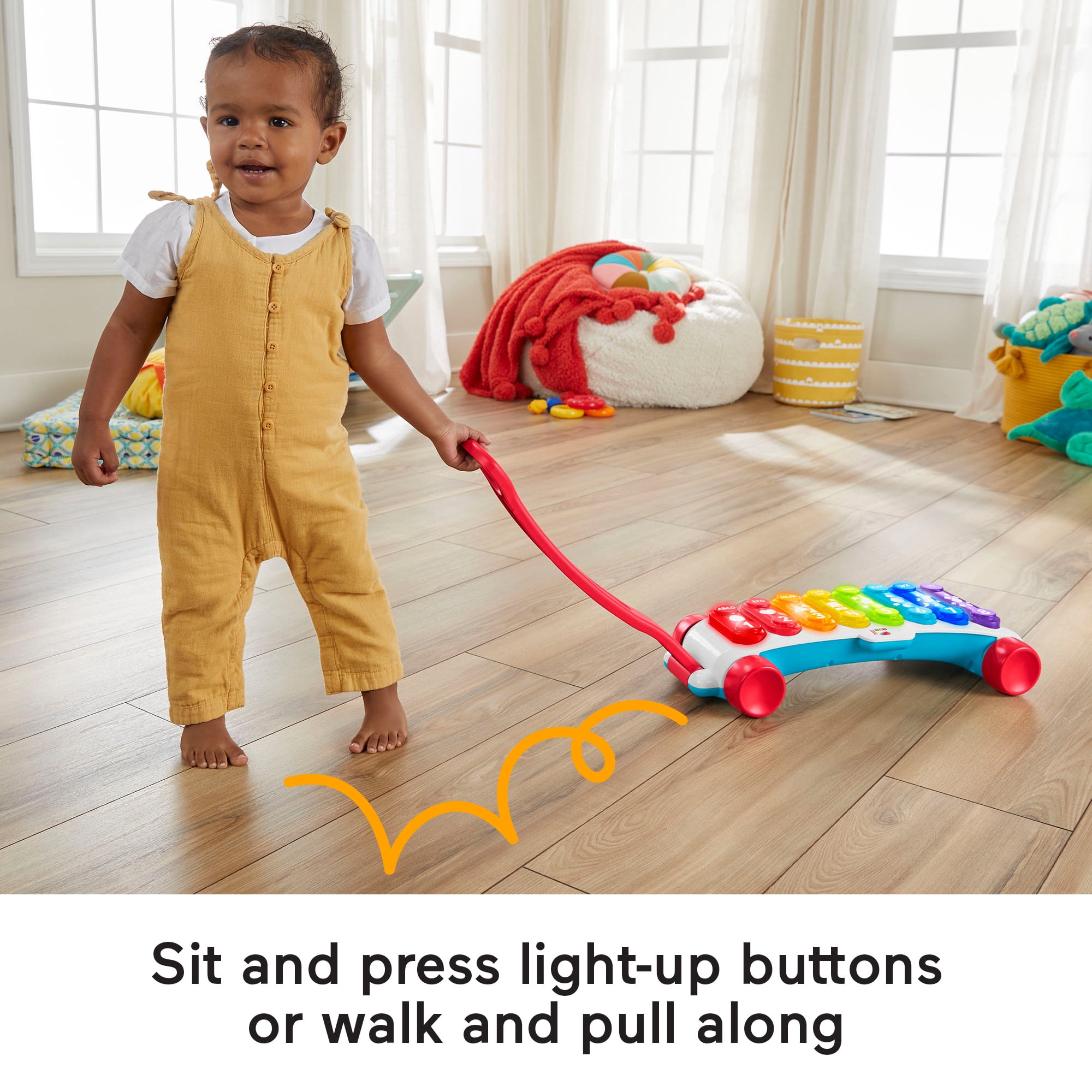 Fisher-Price Giant Light-Up Xylophone Interactive Learning Toy (Multi-Color, 15 in) 6aaoh