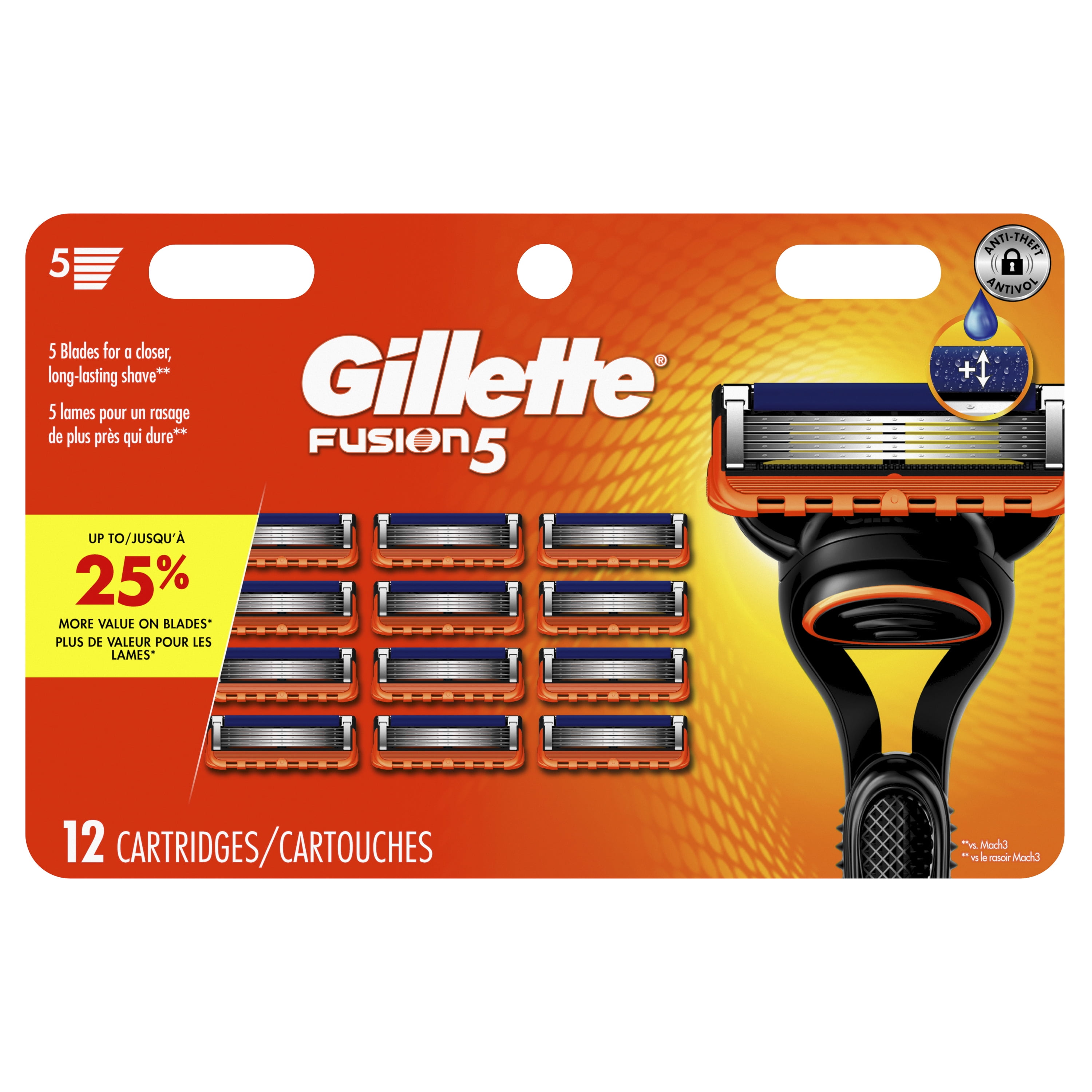 Gillette Fusion5 Men's Manual Razor Blade Refills (12 Count) jwika