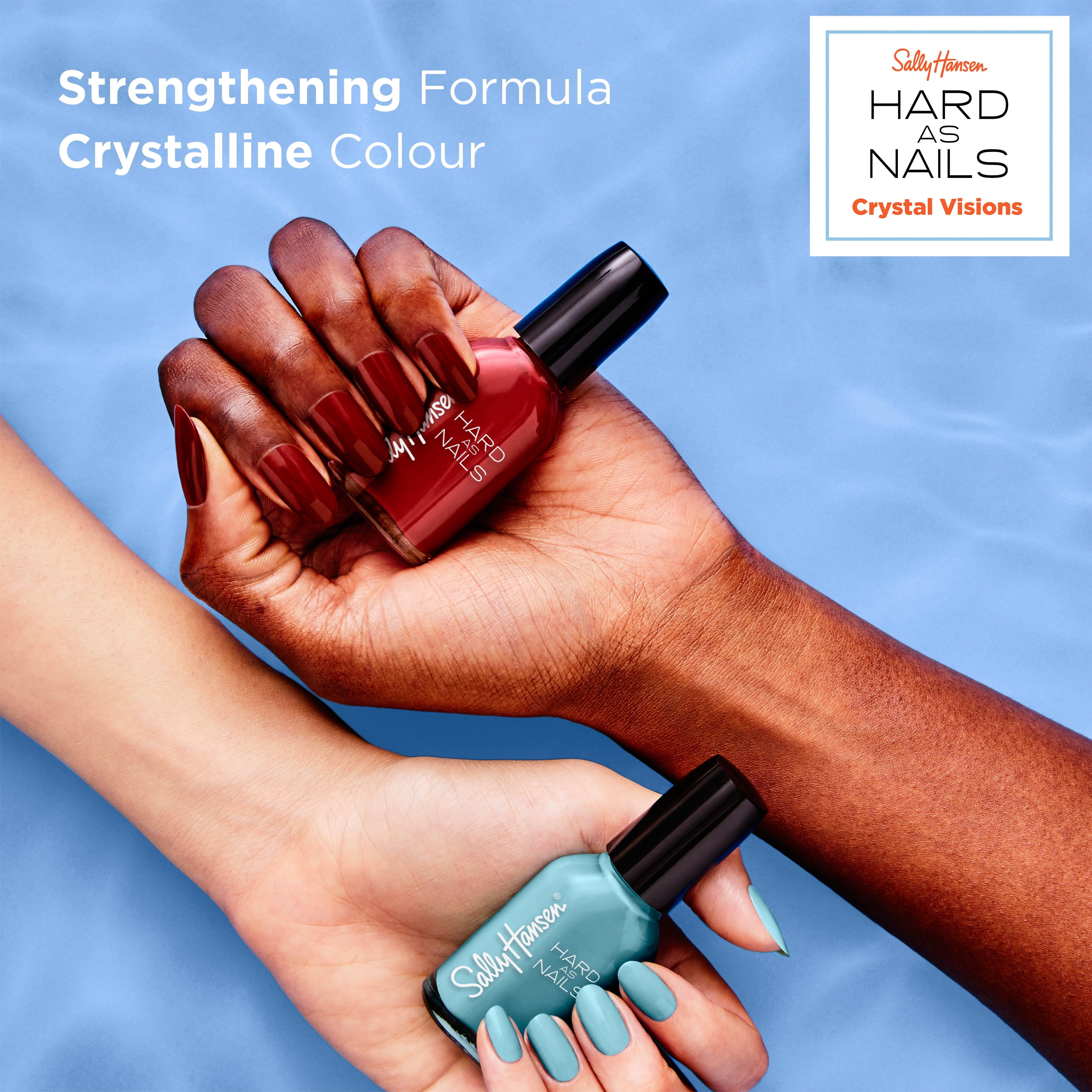 Sally Hansen Hard as Nails Nail Polish, Long-lasting Strengthening Formula (Crystal Clear, 0.45 oz) xqj0r