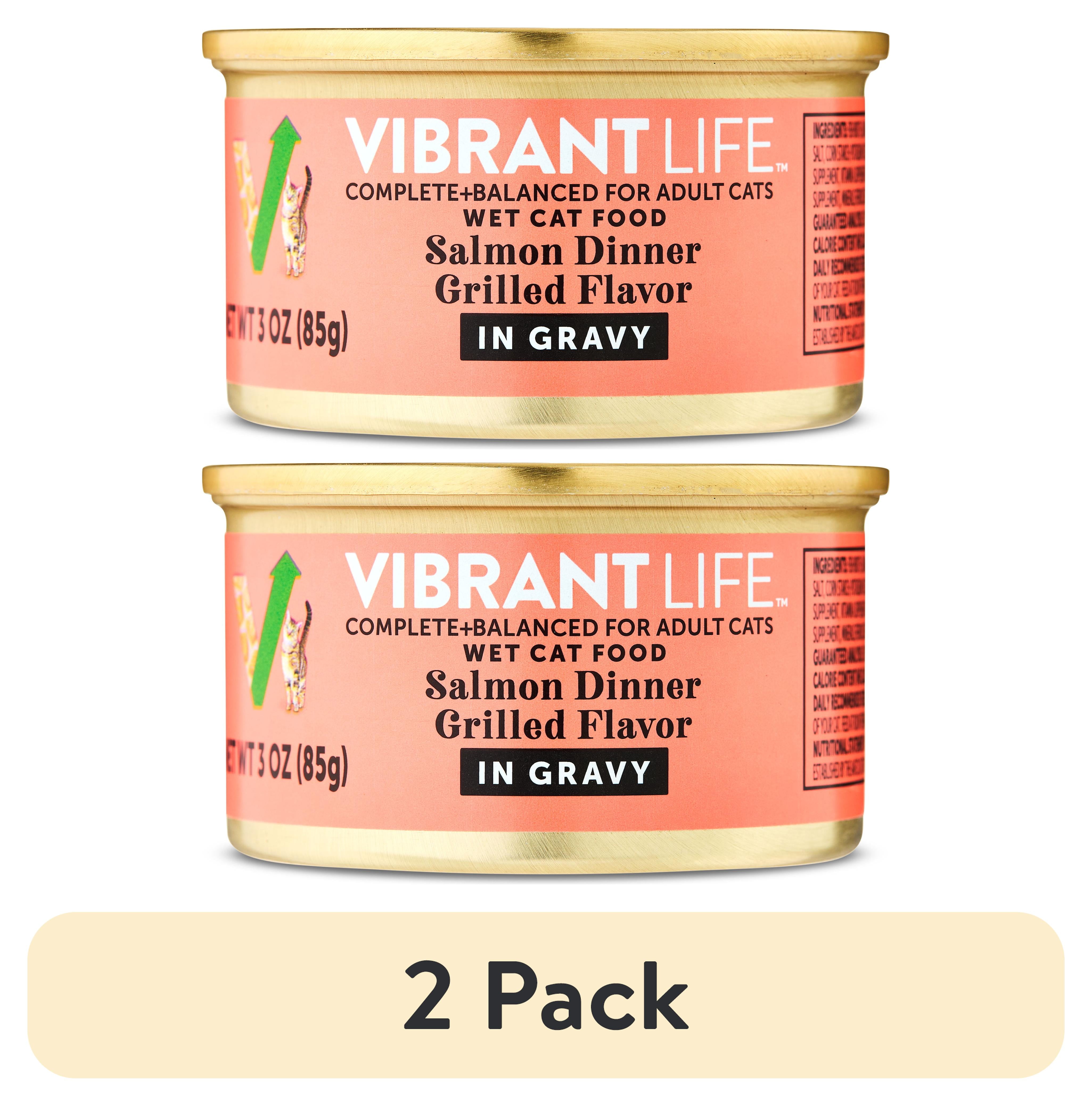 Vibrant Life Salmon Dinner Grilled Flavor Wet Cat Food (Salmon, 2 Pack, 3 oz) ee8i5