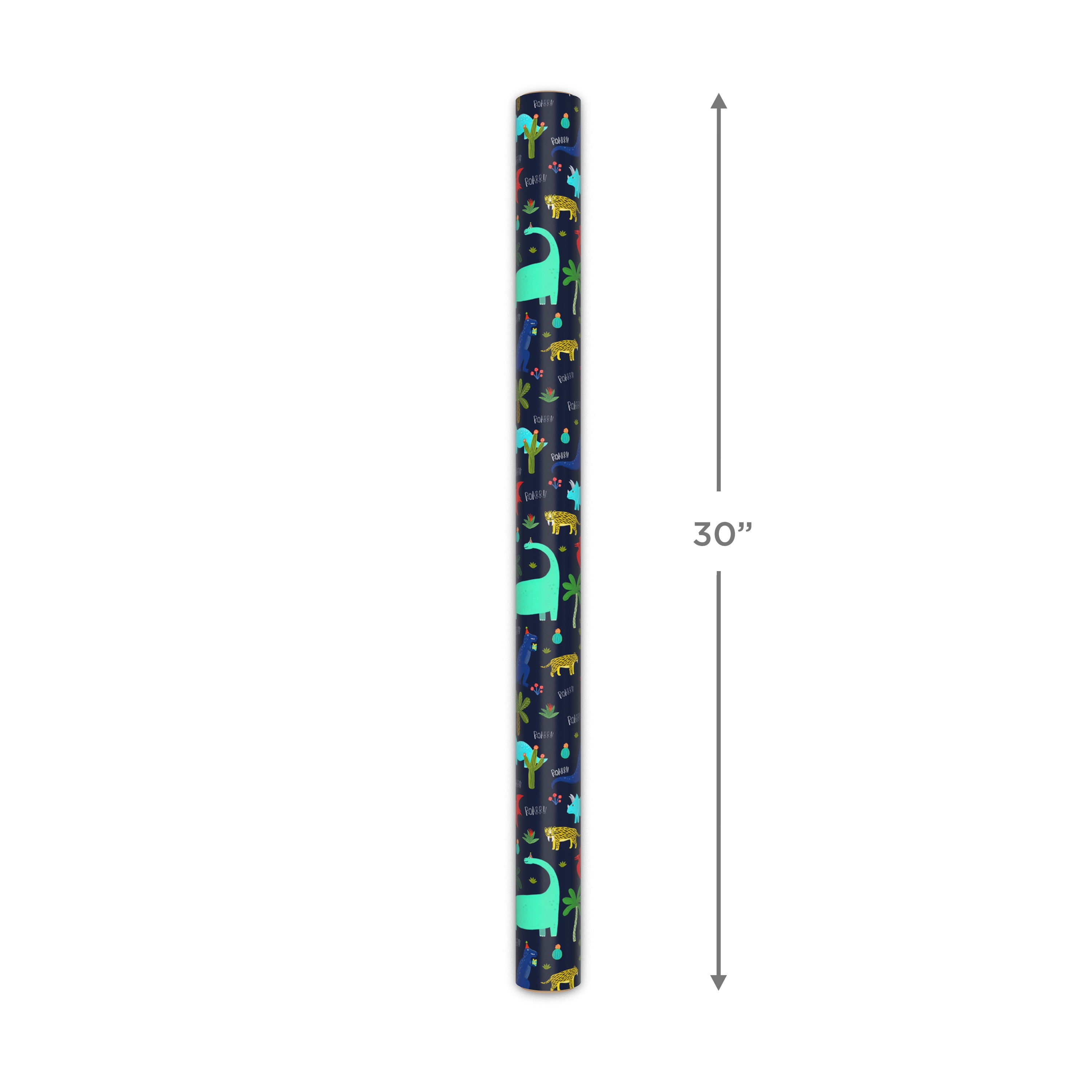 Hallmark Kids Wrapping Paper Roll (Colorful Dinosaurs, 20 sq. ft.) o6kzh