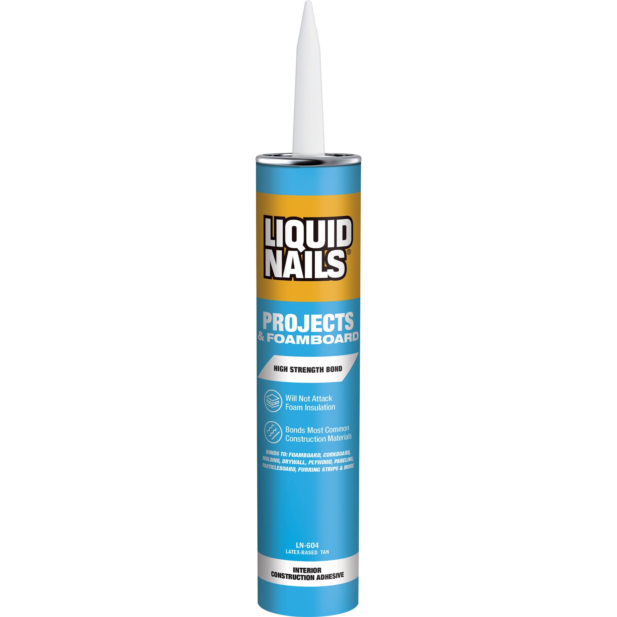 Liquid Nails Latex Projects Interior Adhesive for Foamboard and Building Materials (Off-White, 10 oz) 4gm9j