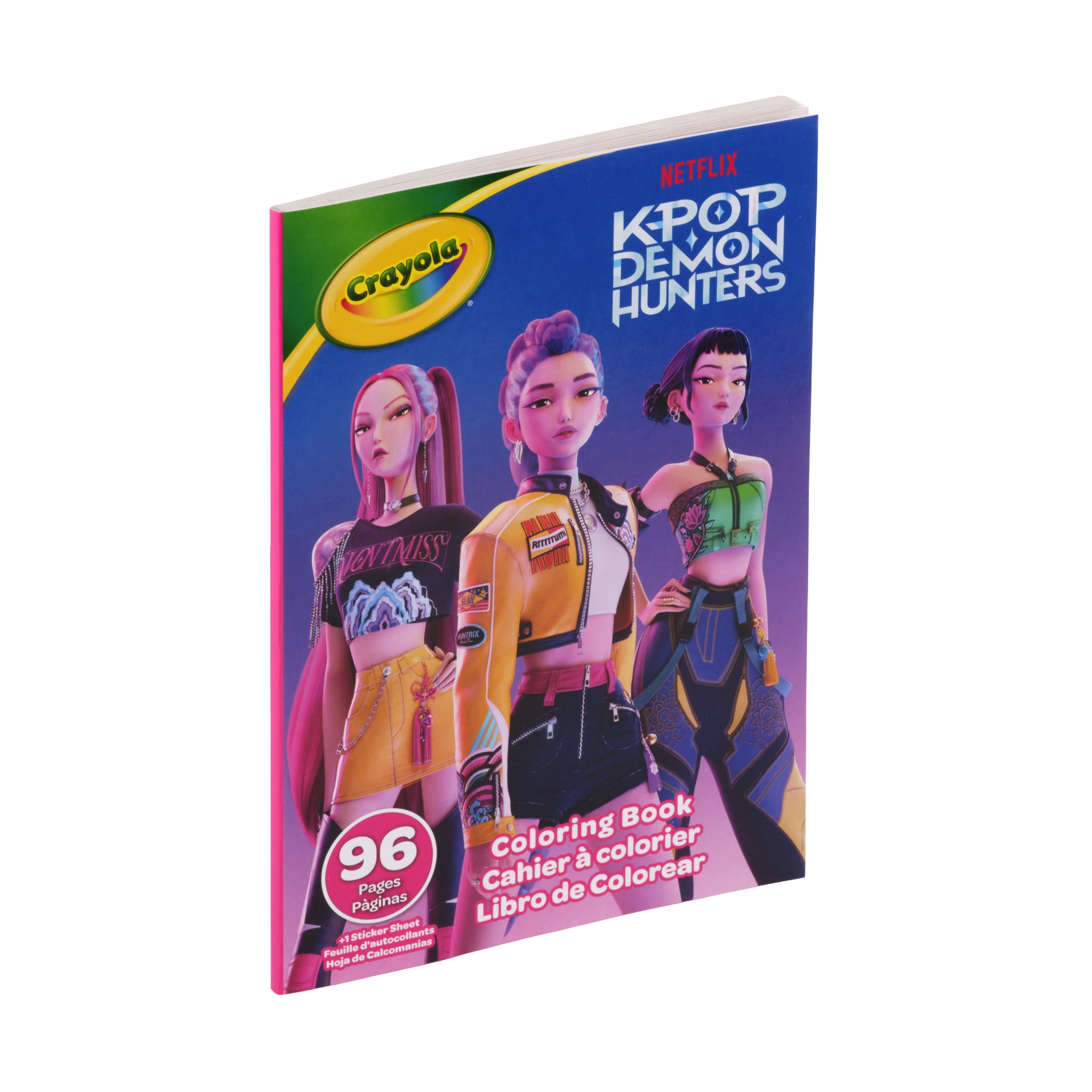Crayola K-Pop Demon Hunters Coloring Book, Creative Arts and Crafts Activity Set (96 Pages) c24xo
