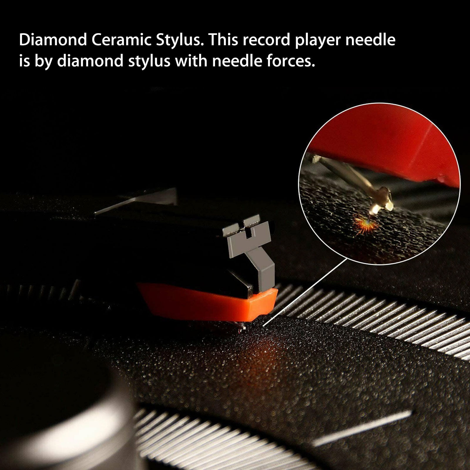 EEEkit Diamond Stylus Replacement Needle for Turntable Phonograph (3 Pack) zvffs