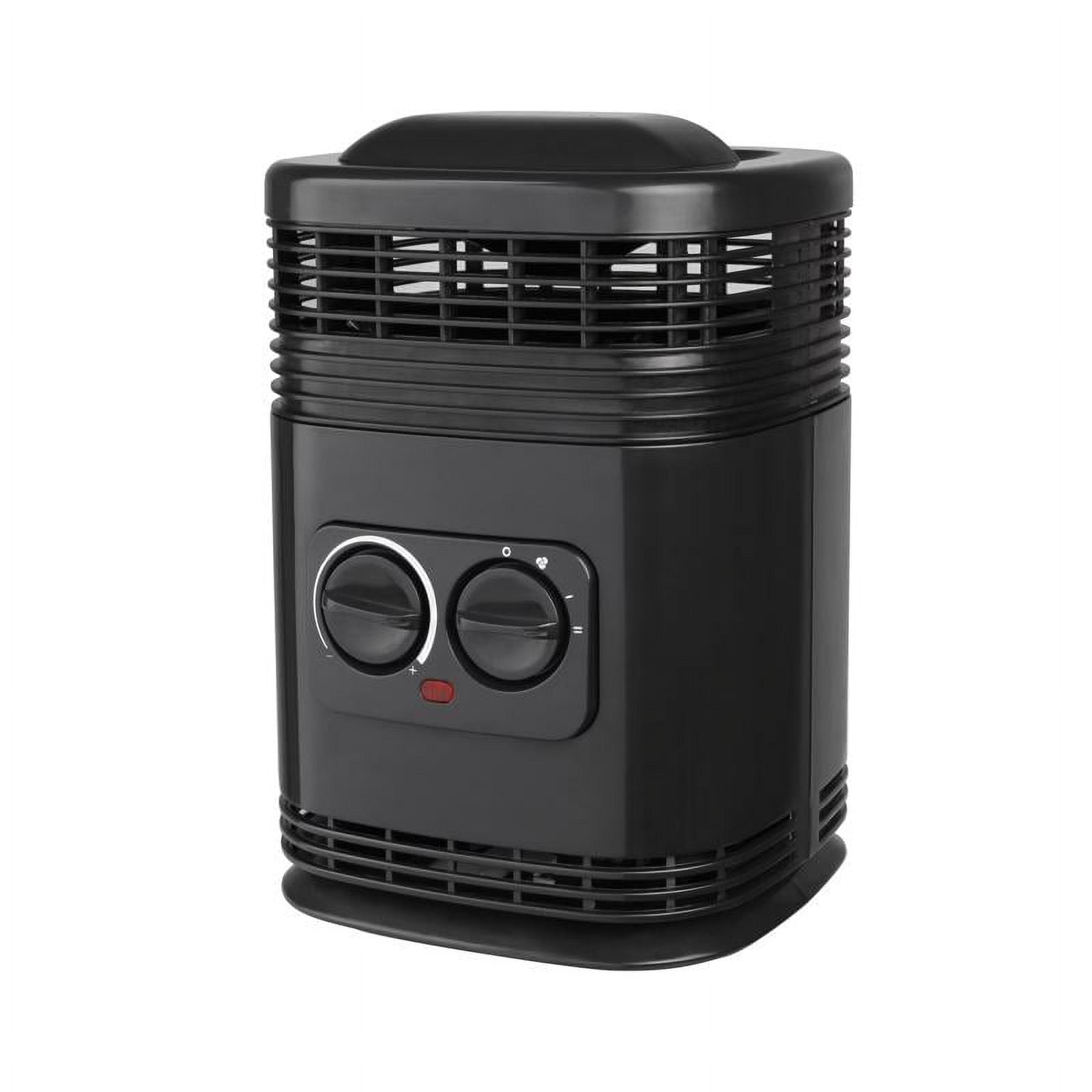 Perfect Aire Electric Ceramic Space Heater with Adjustable Thermostat and Tip-Over Protection (Black, 128 sq ft) w9mba
