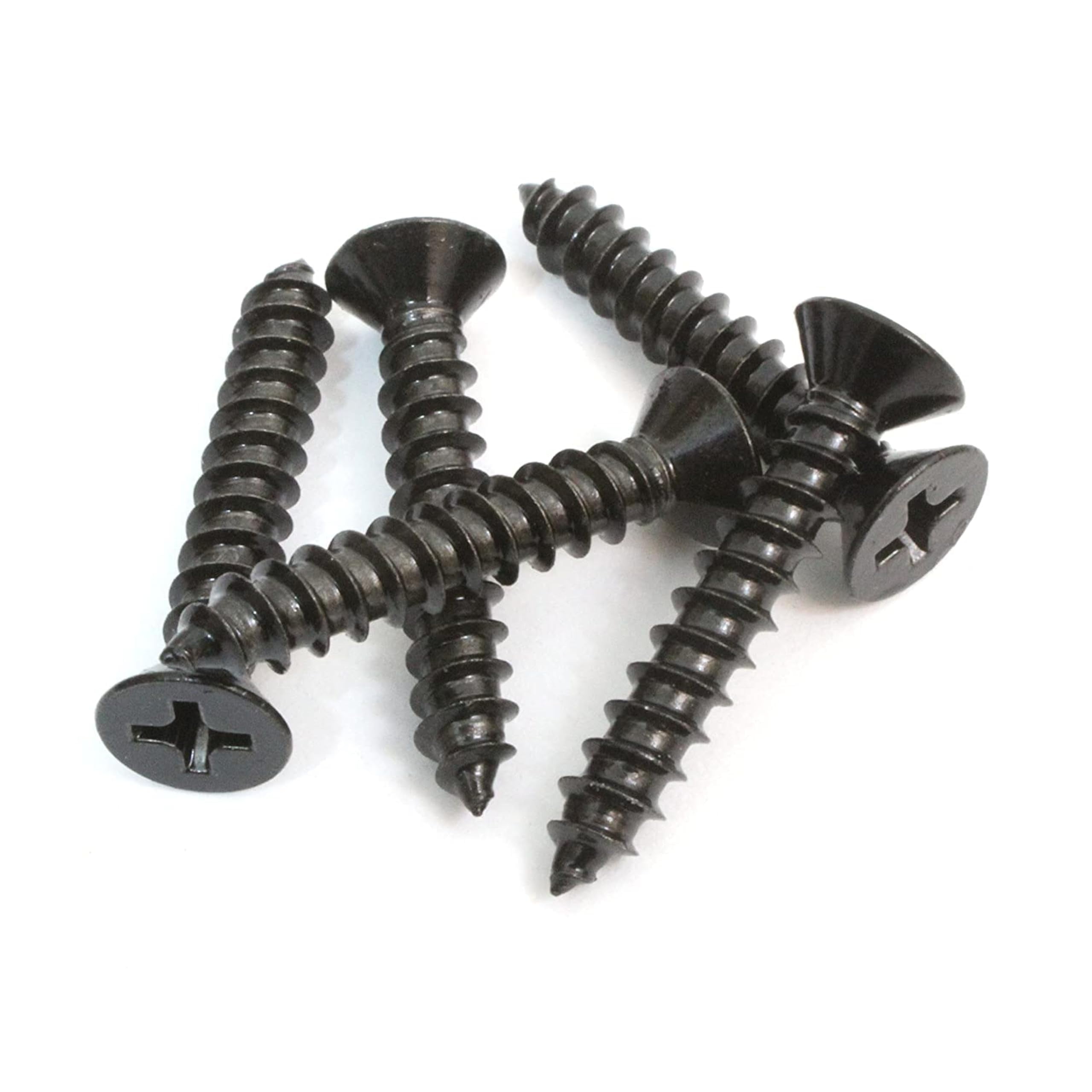 Bolt Dropper #8 x 1-1/2-Inch Wood Screws (Black, 100 Pack) d3g51