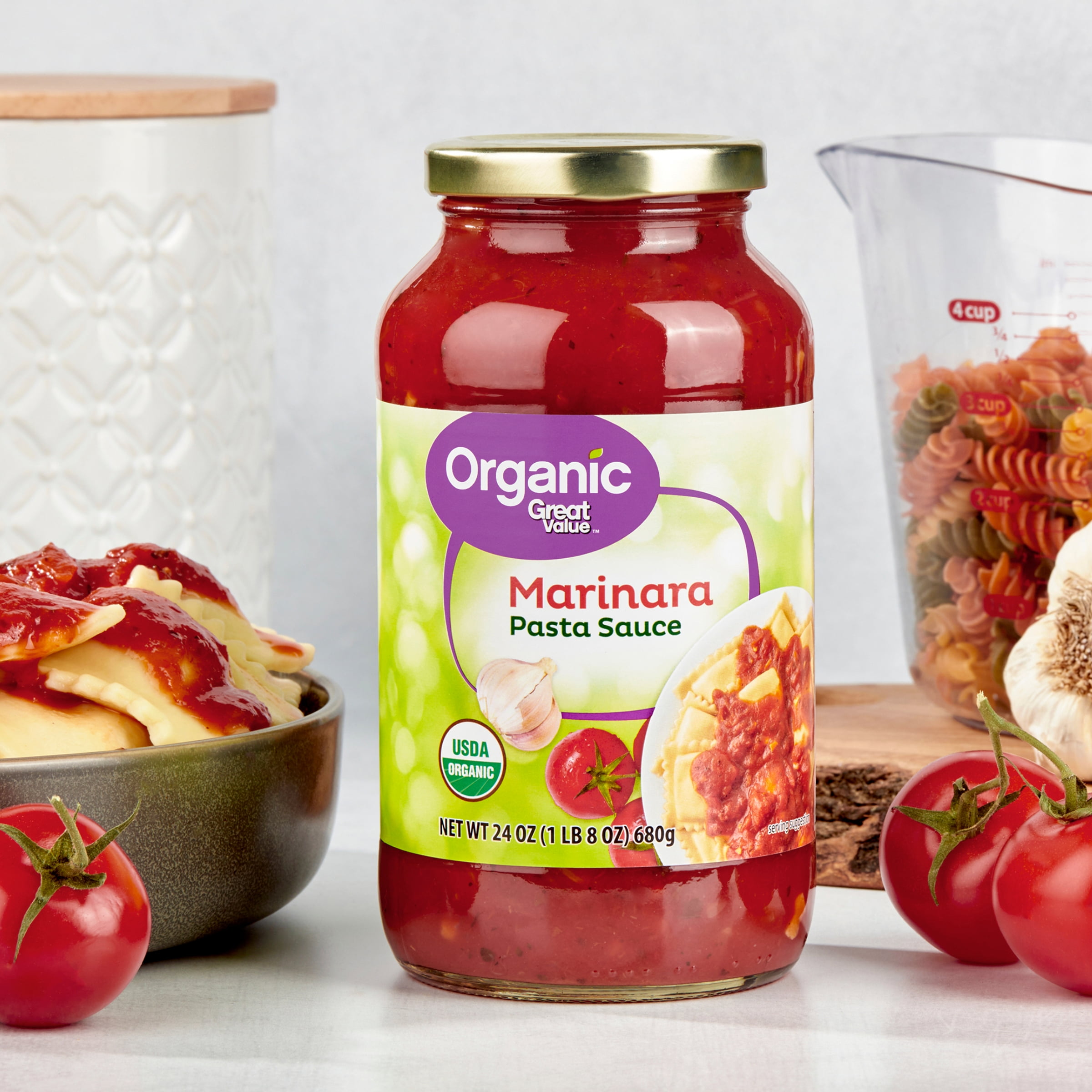 Great Value Organic Marinara Pasta Sauce, Rich Tomato and Herb Blend (24 oz) oqz6v