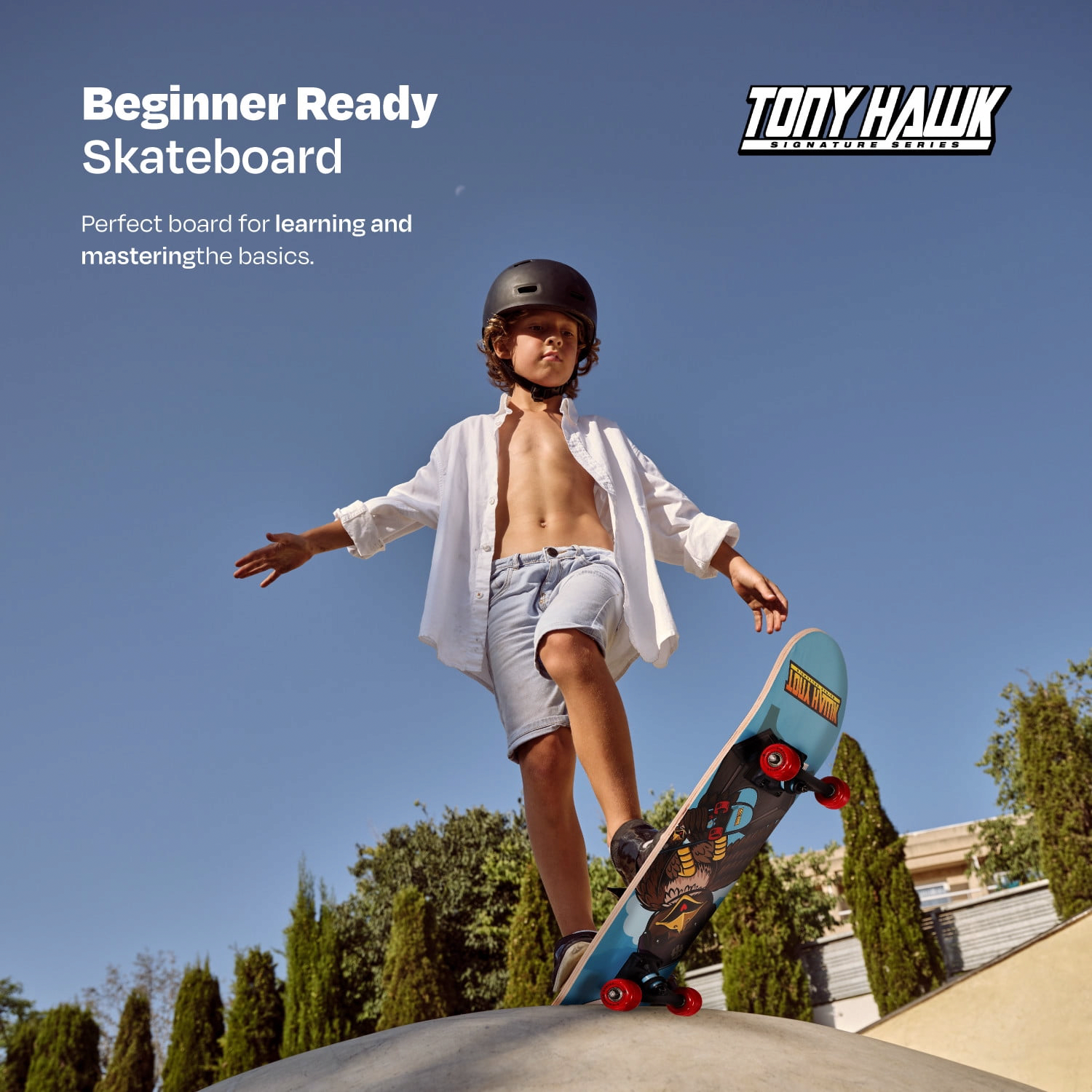 Tony Hawk 31-inch Complete Skateboard for Beginners (Black, 31 in x 7.5 in) 6wzhj