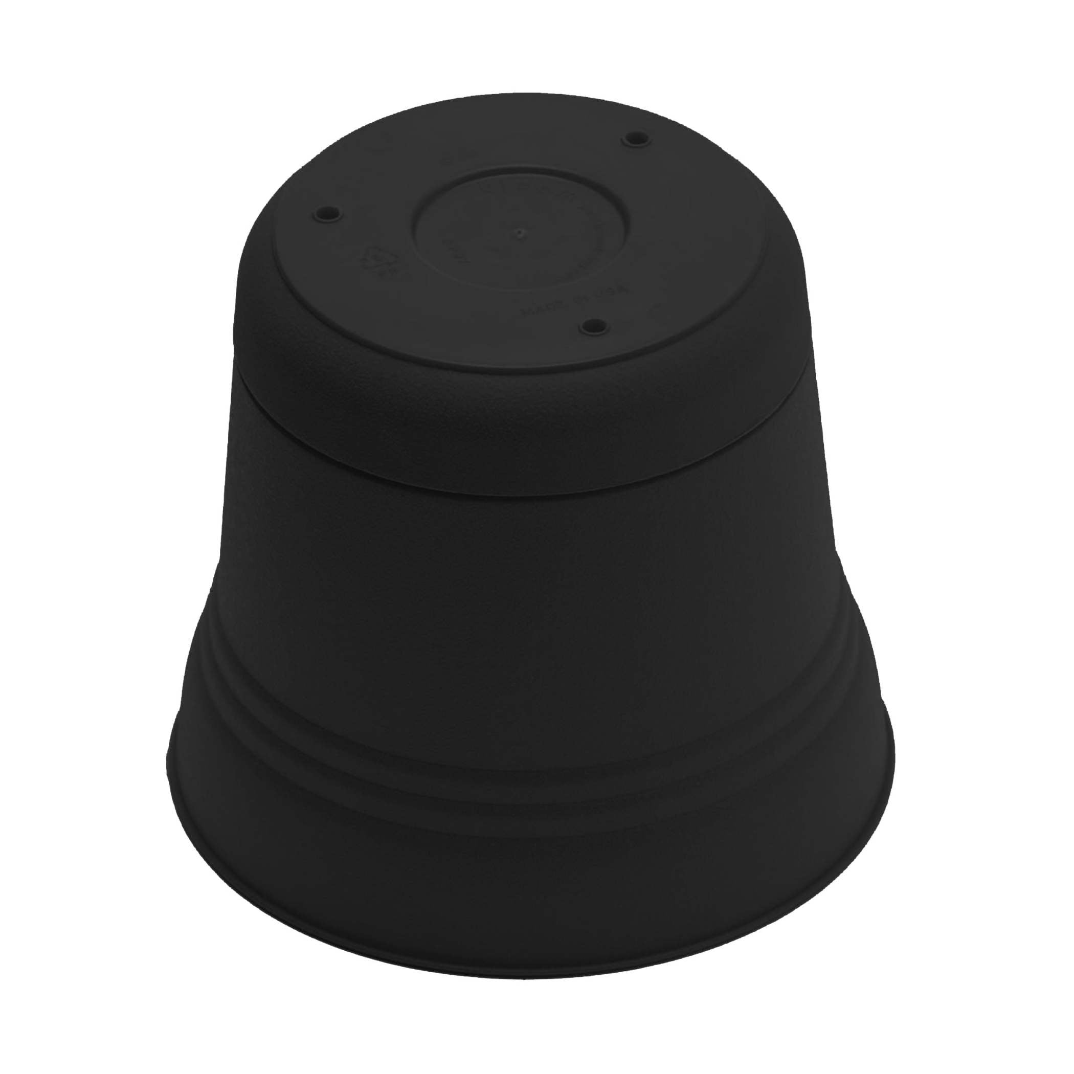 Bloem Saturn Round Plastic Planter with Snap-in Saucer and Drainage Holes (Black, 12.25 in) e0nhk