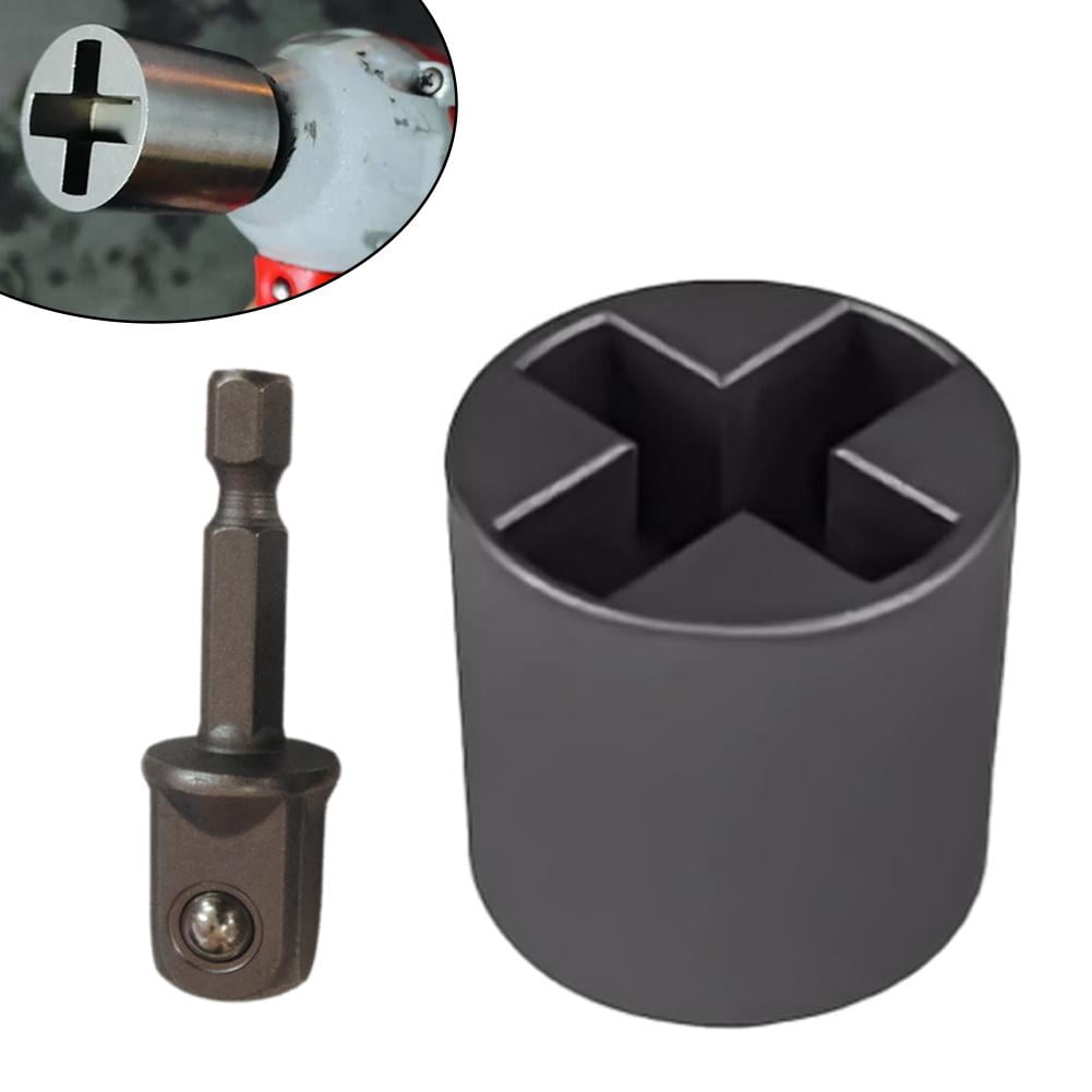 QHUDLV Scissor Jack Drill Adapter, Universal Socket for Hand Drill, Heavy-Duty Trailer and Camper Jack Accessory (1 Pack) gqbvj