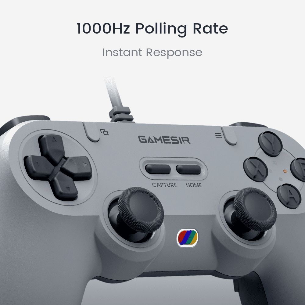 GameSir Tegenaria Lite Wired Gaming Controller with Hall Effect Sticks and Mappable Back Buttons (White) phj2b