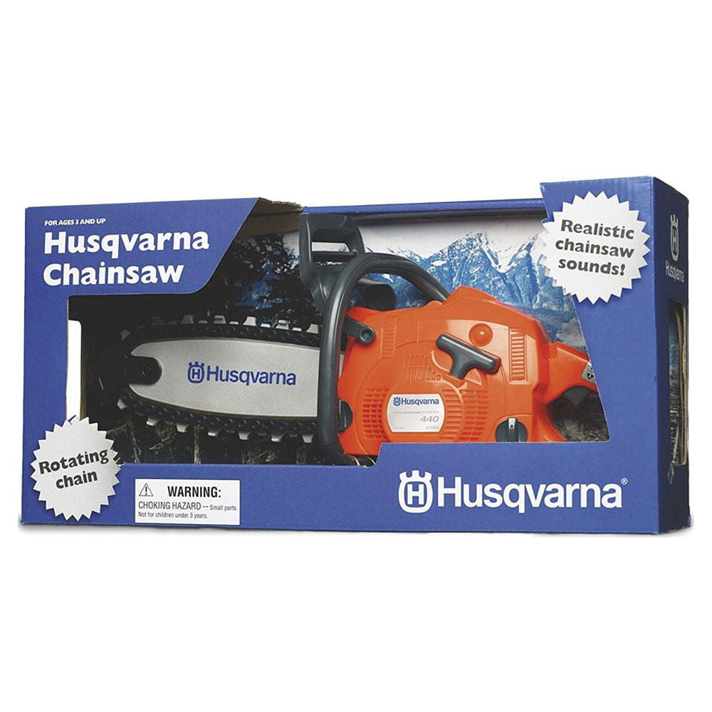 Husqvarna 440 Toy Chainsaw for Kids with Realistic Rotating Chain and Sound Effects (Orange, 13.8 in) 5i5vb