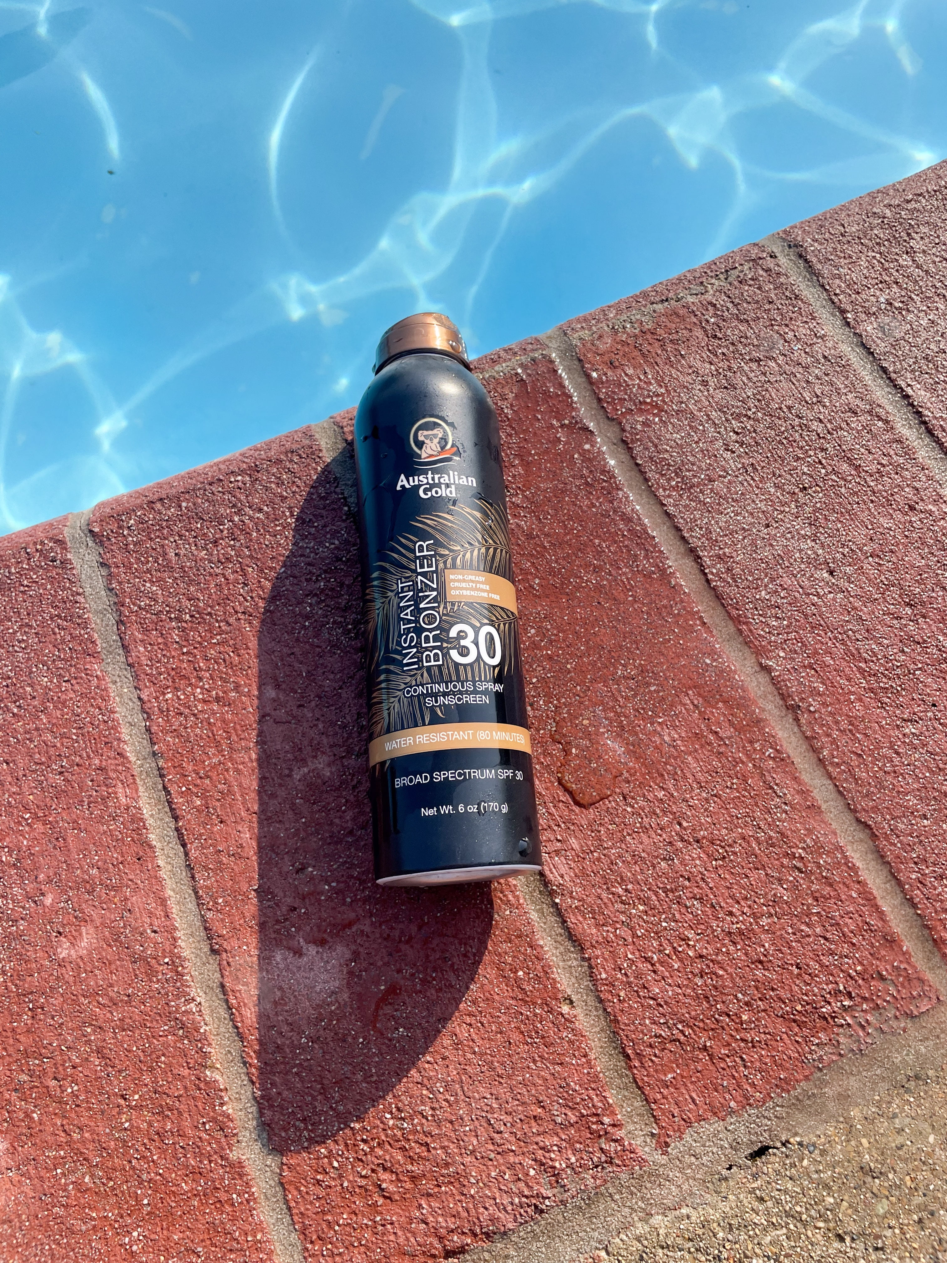 Australian Gold SPF 30 Continuous Spray Sunscreen with Instant Bronzer (Gold, 2 Pack, 6 oz) an6xg