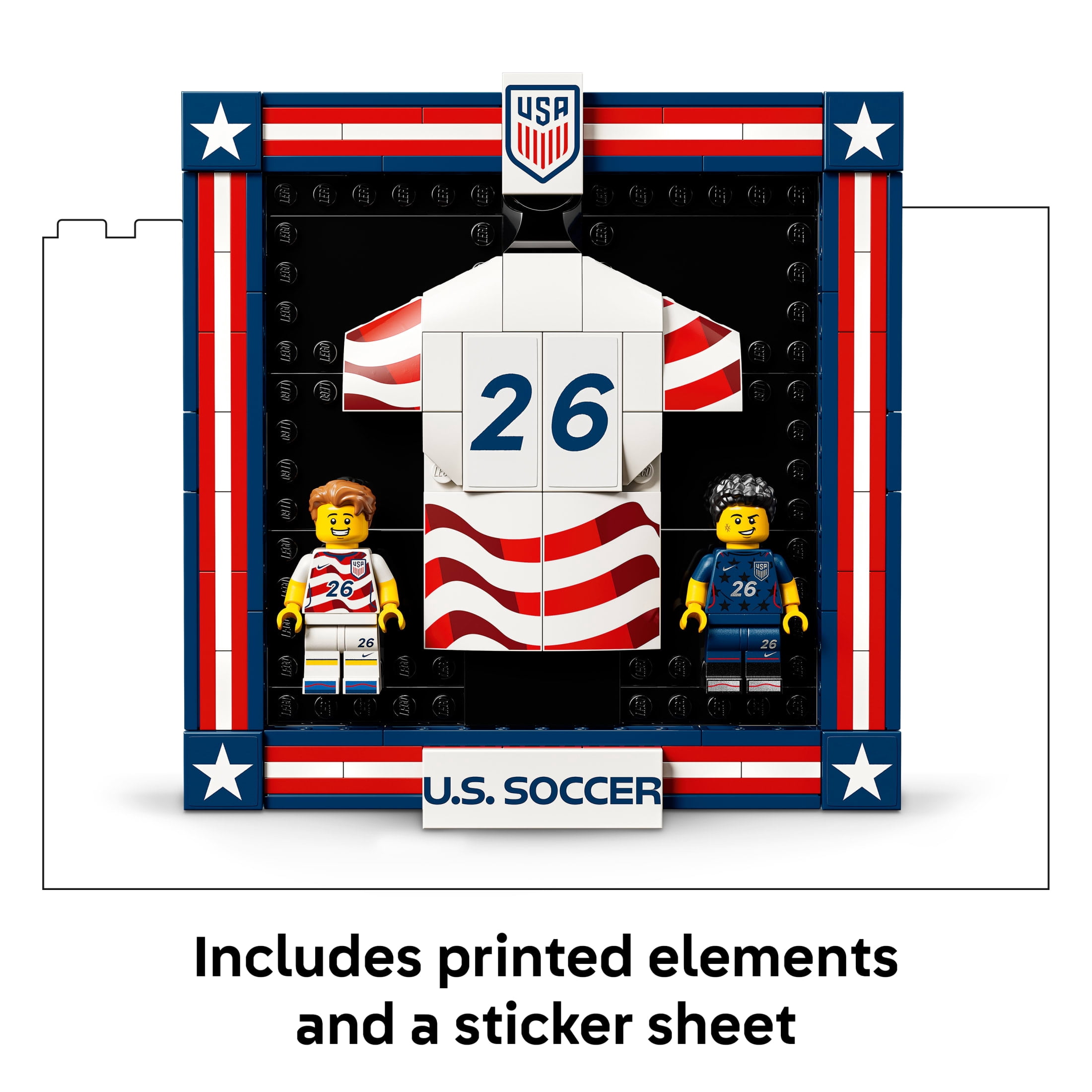 LEGO U.S. Soccer National Team Jersey Building Set (167 Pieces, 8.5 in. H) bz1fd