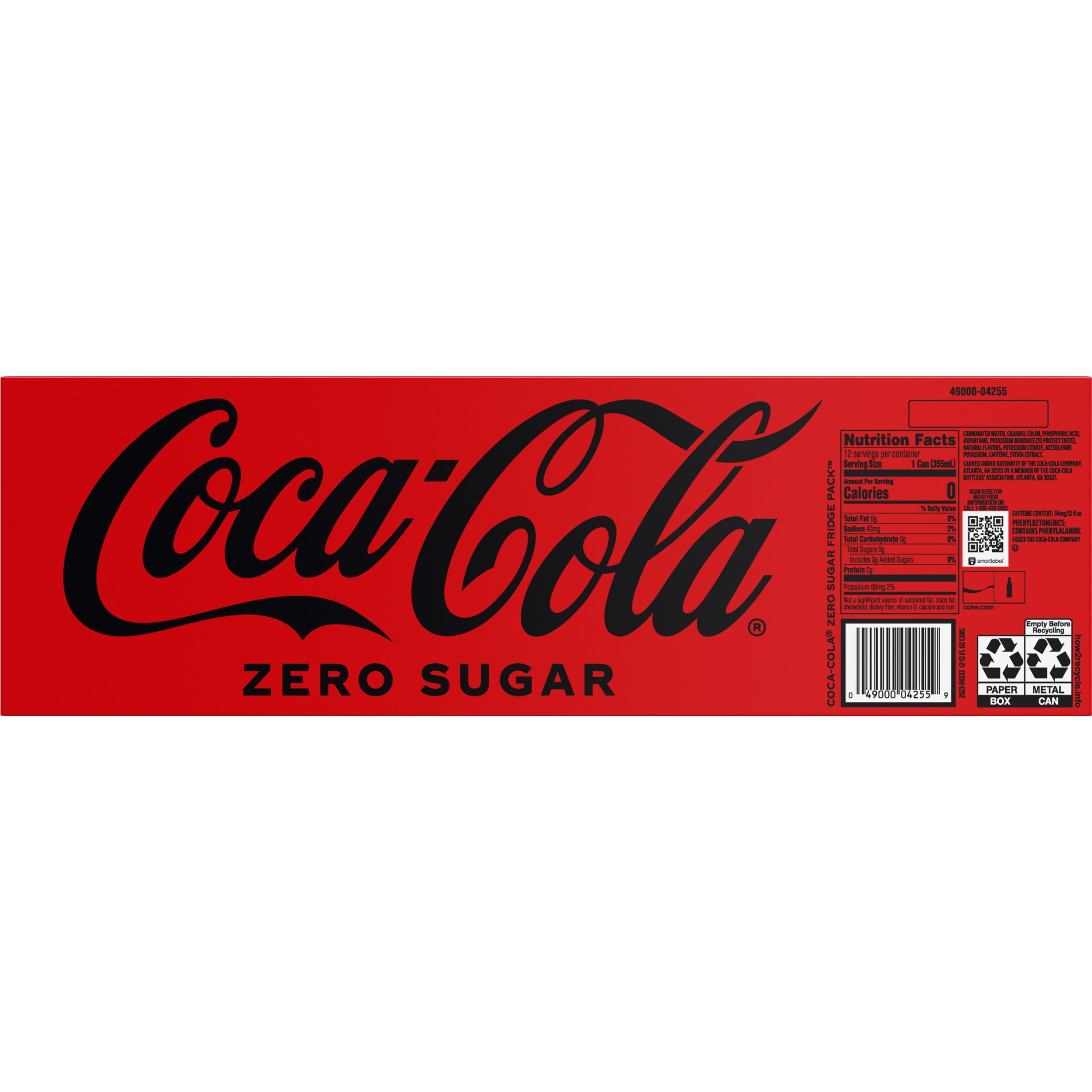 Coca-Cola Zero Sugar Soda Refreshing Cola Beverage (12 fl oz, 12 Pack) gl9ci