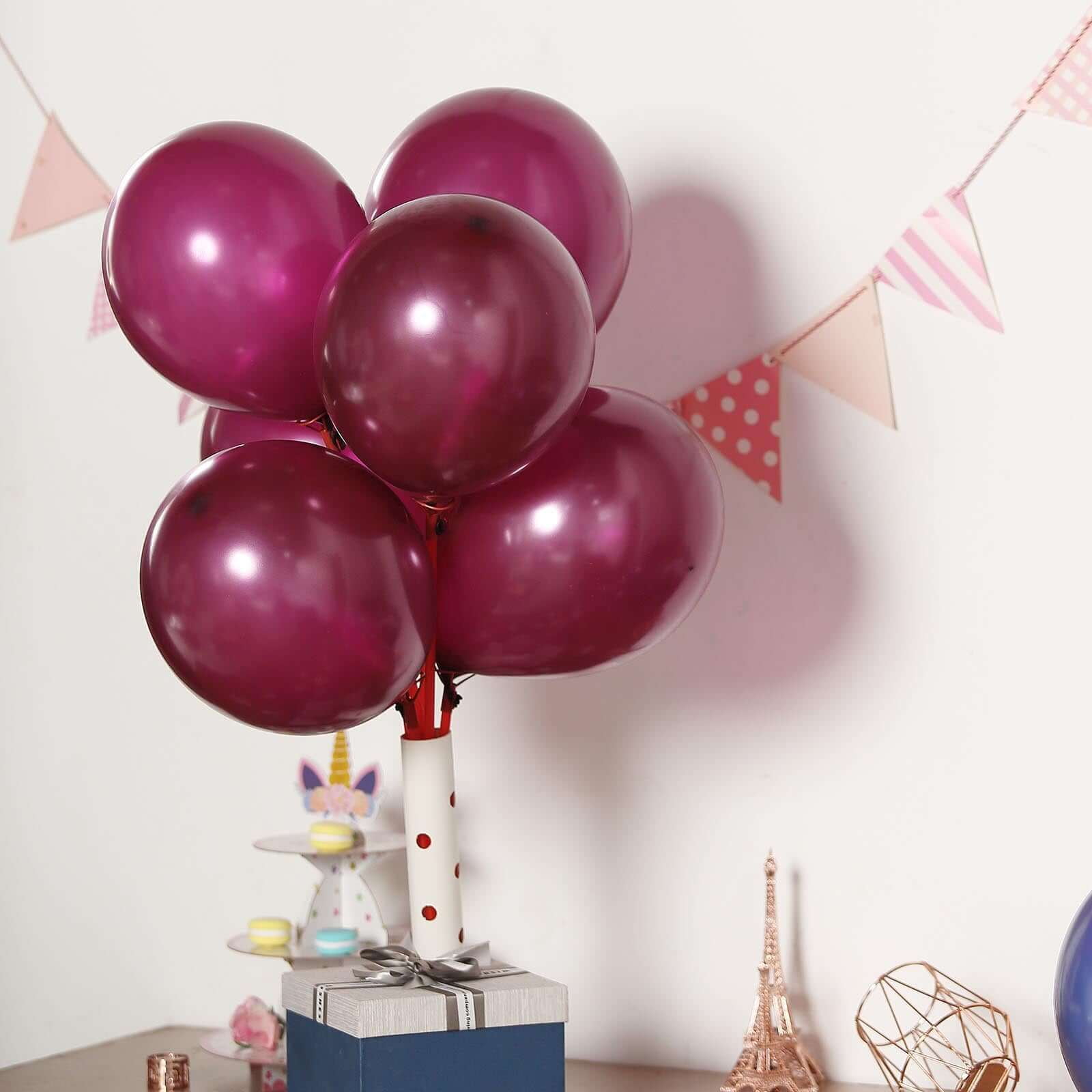 Efavormart Metallic Latex Balloons for Wedding Birthday Party Decorations (Eggplant, 12 in, 100 Pack) bt7tq