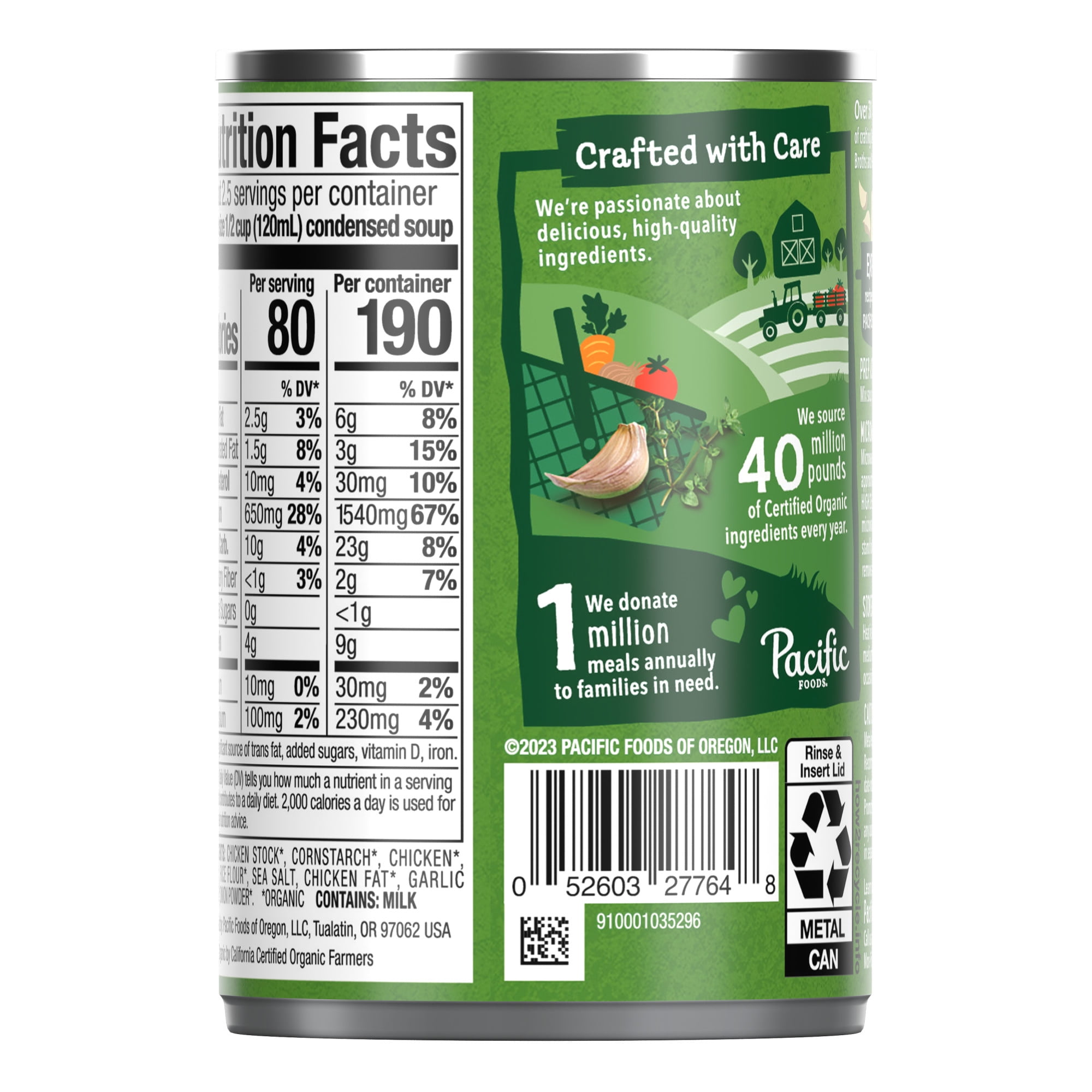 Pacific Foods Organic Cream of Chicken Soup, Savory Condensed Soup (10.5 oz) ym2m4