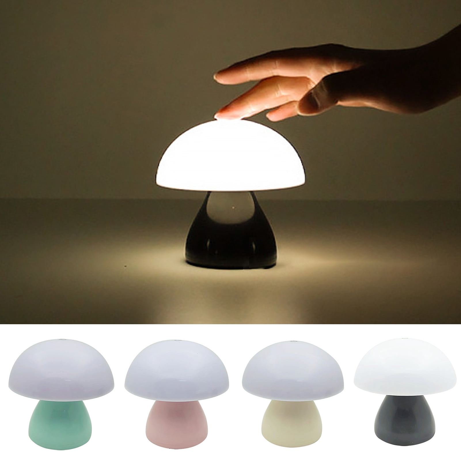Joernso Mushroom Lamp Bedside Nightstand Light (Pink, 7 in) 6jiix